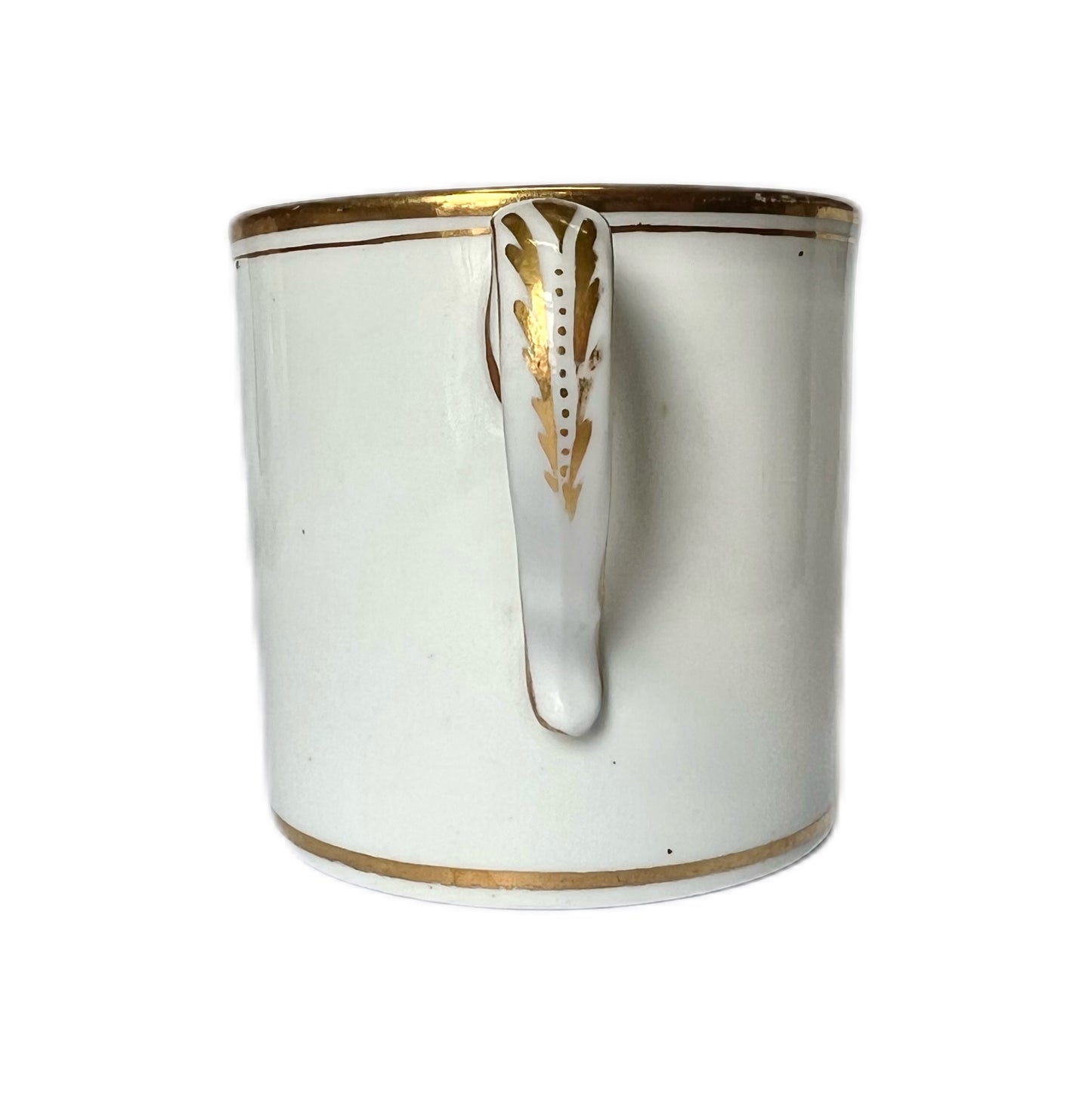 #2 Antique Spode Bat Ware coffee can, pattern 557