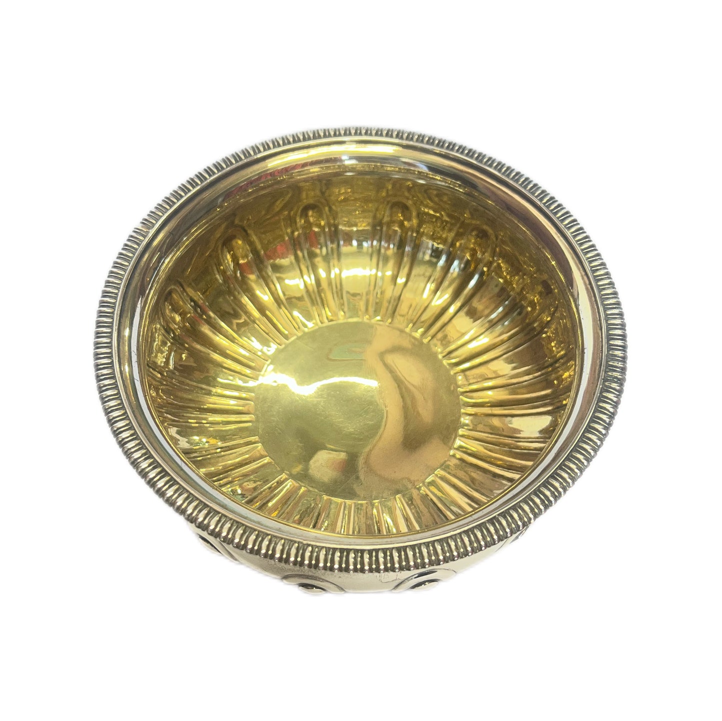 Superb crested George III footed bowl with marks for London, 1812, Samuel Hennell