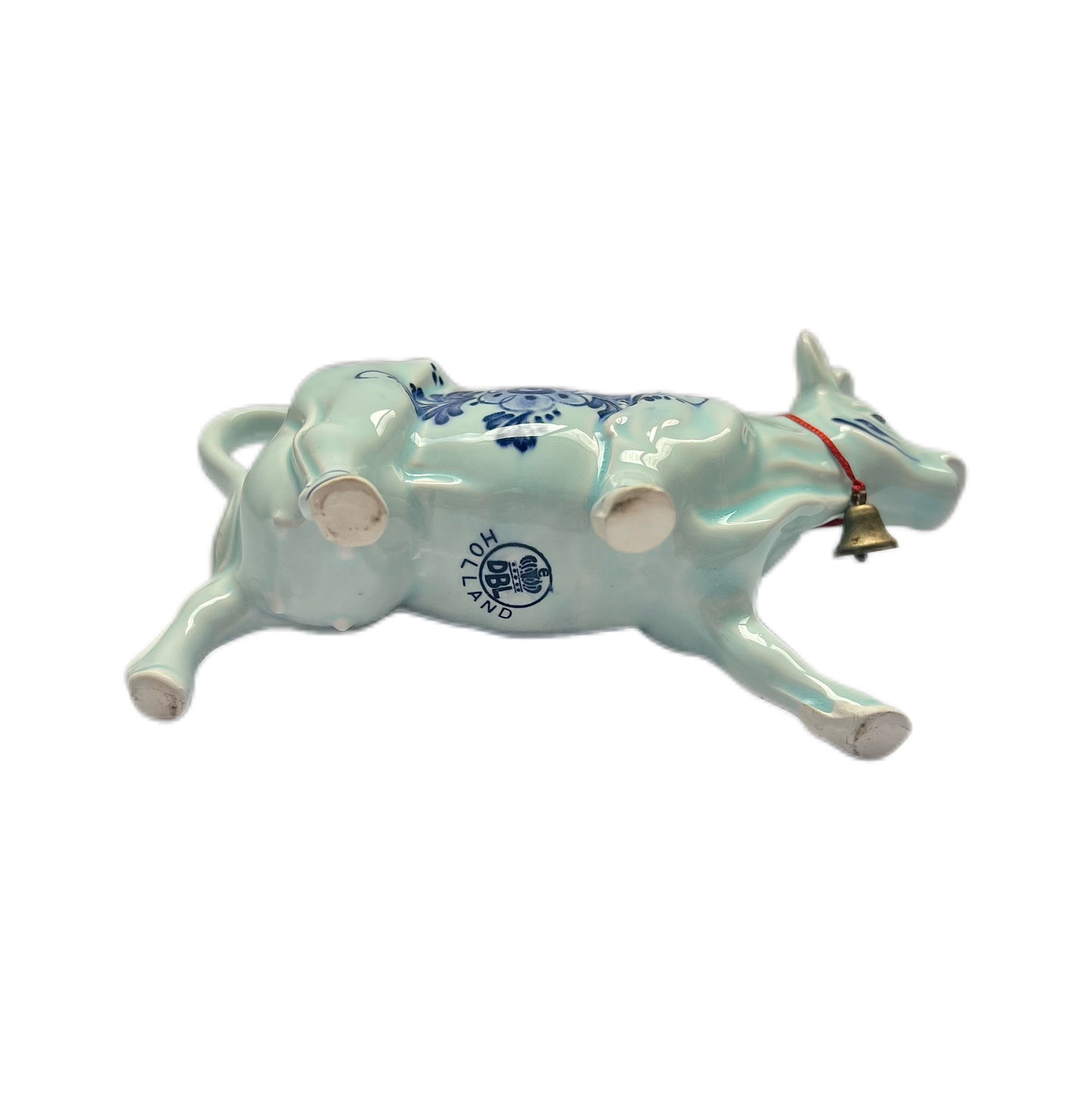 Mid to late 20th century Dutch Delft pottery cow creamer jug