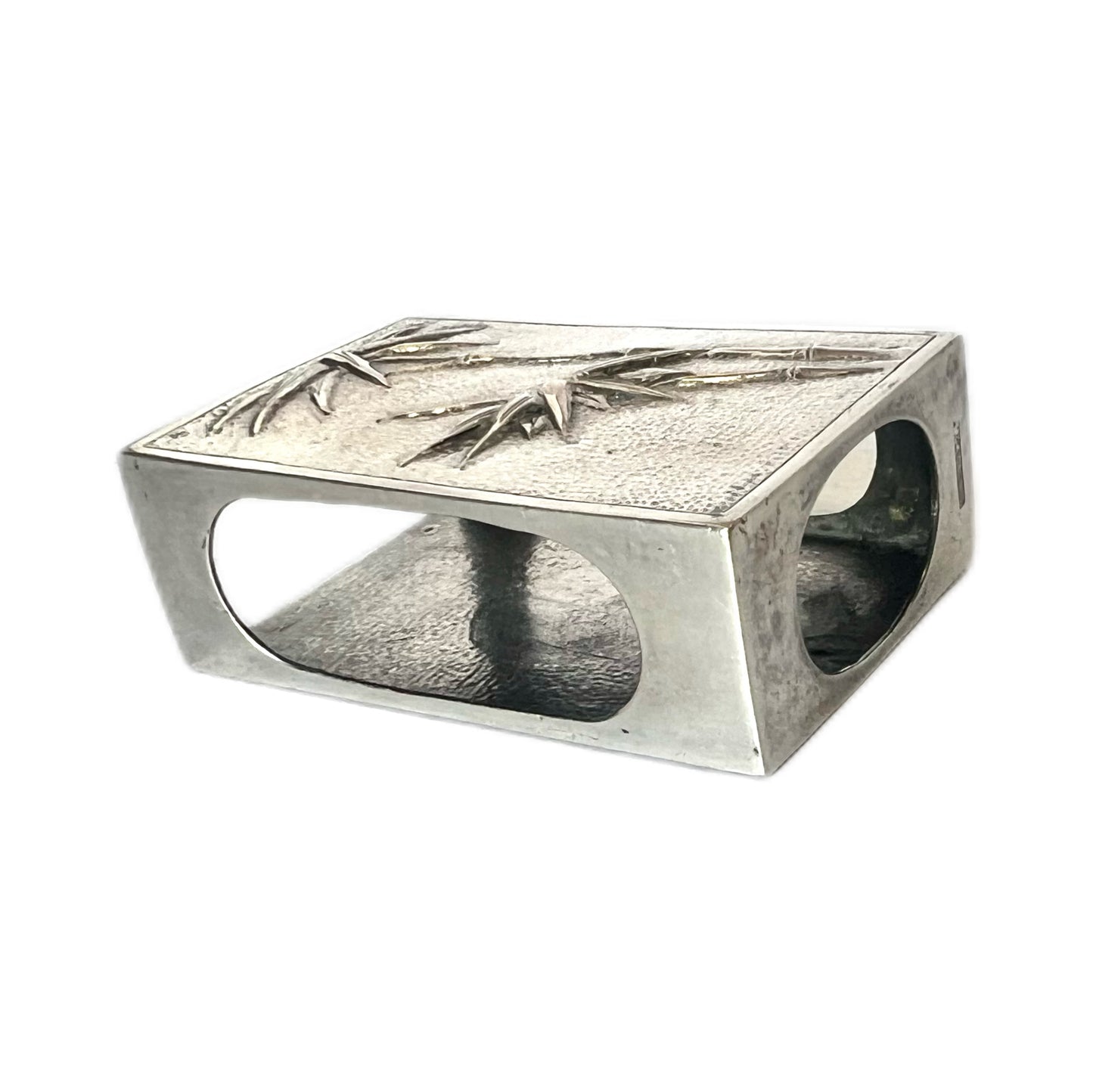 Near antique Chinese export silver Tuck Chang matchbox holder, estate of Shanghai Police Supt. J.F. Lovell