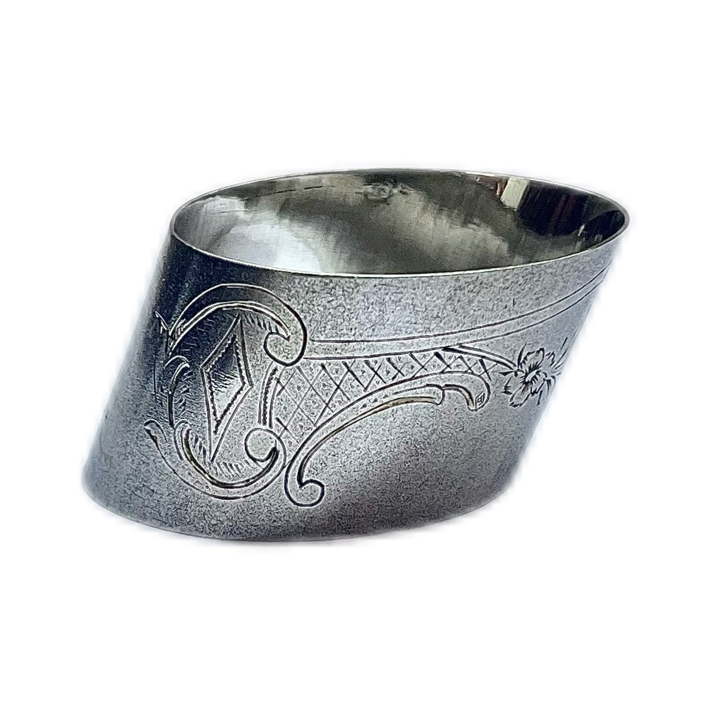 Antique Russian .875 silver napkin ring circa 1908