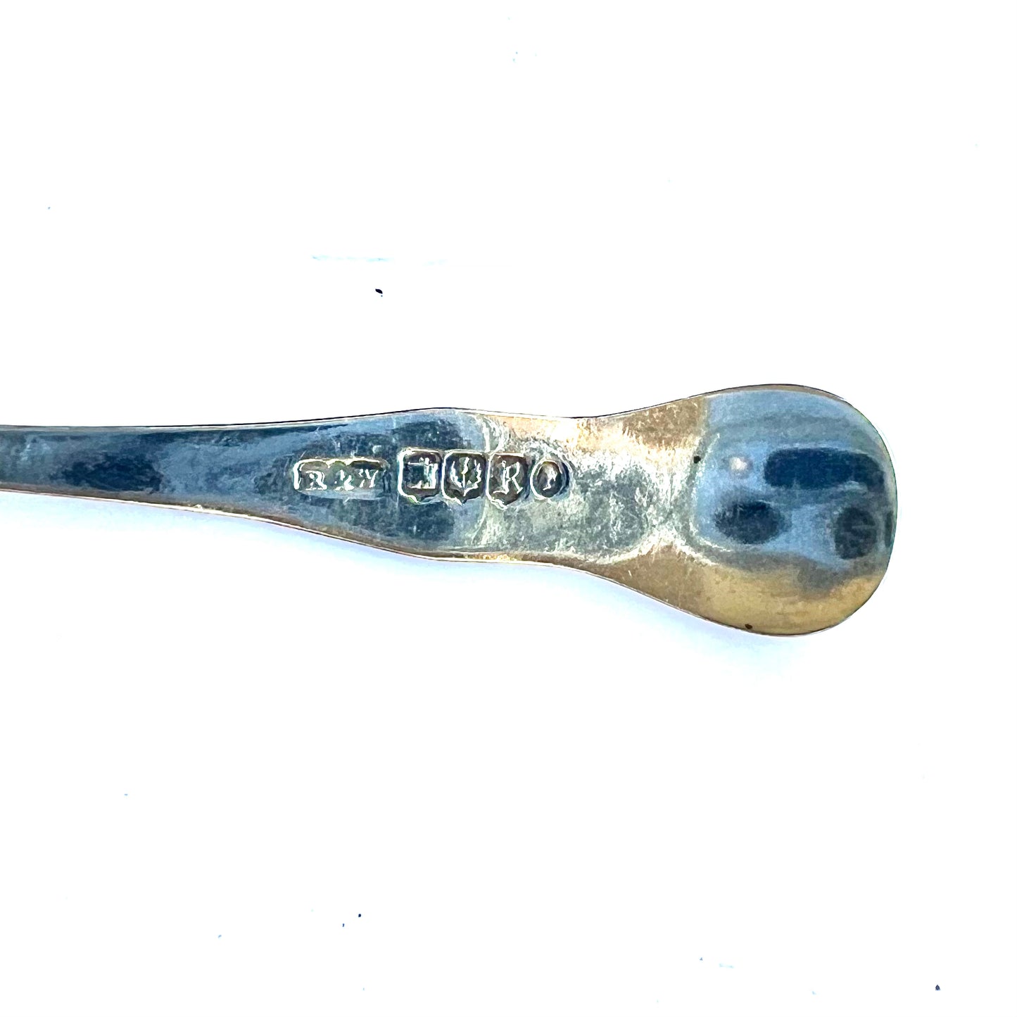 High Victorian Scottish silver condiment spoon, with marks for Edinburgh 1848, Robb & Whitlett