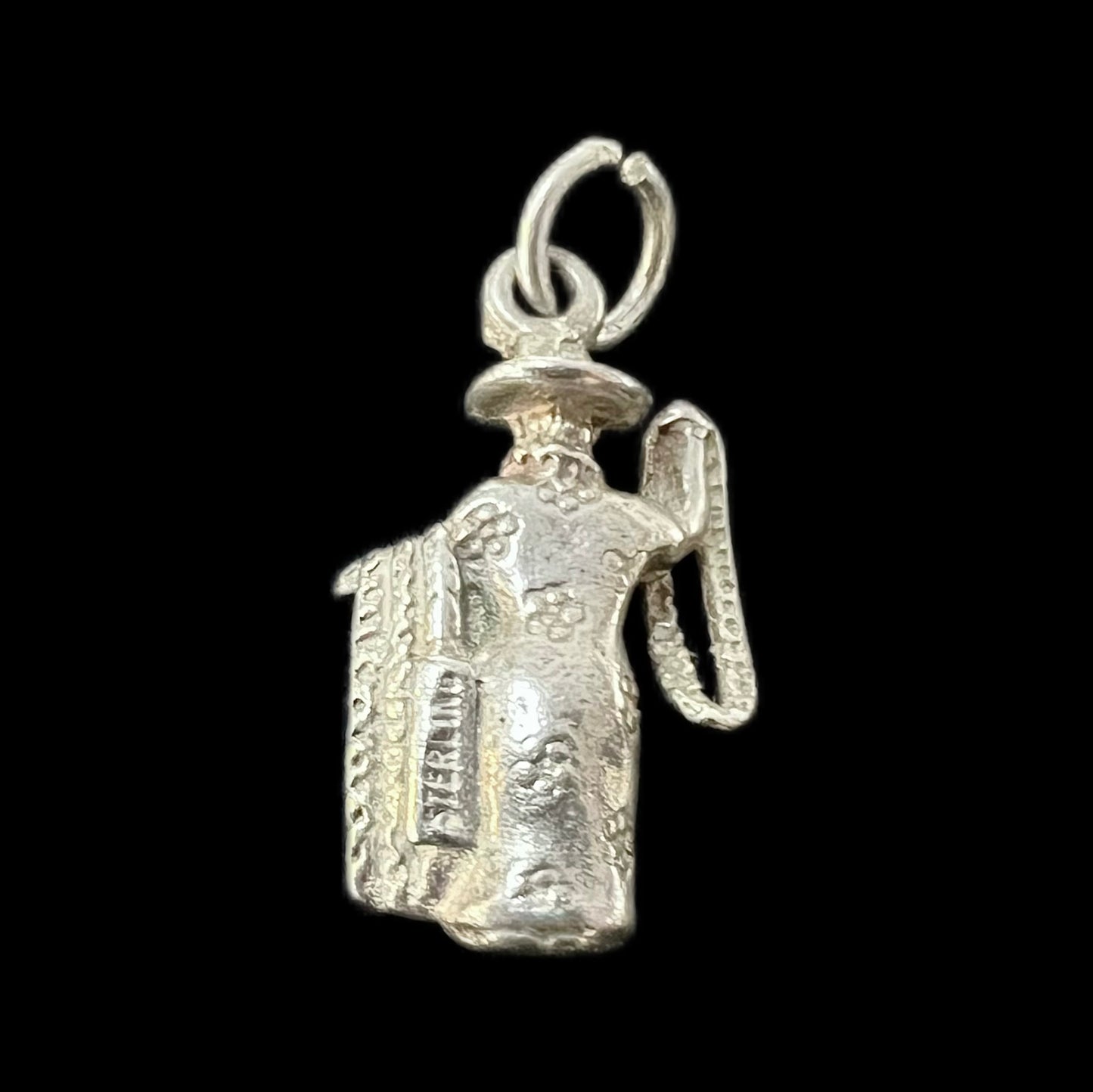 Vintage sterling silver lady charm