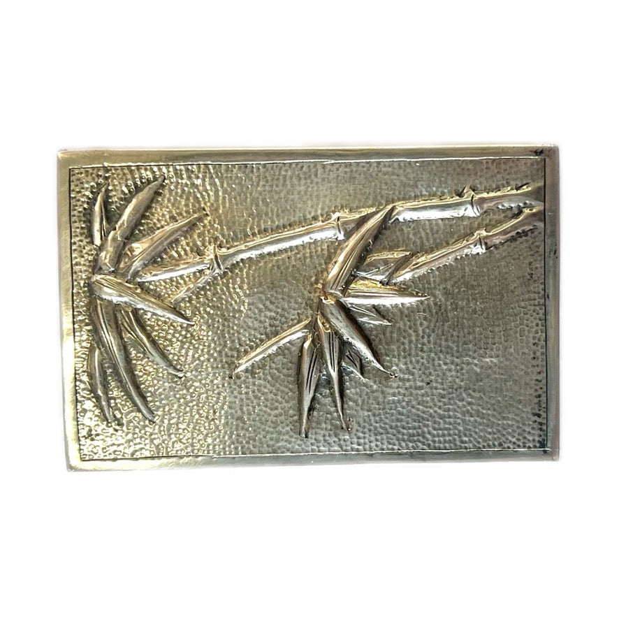 Near antique Chinese export silver Tuck Chang matchbox holder, estate of Shanghai Police Supt. J.F. Lovell