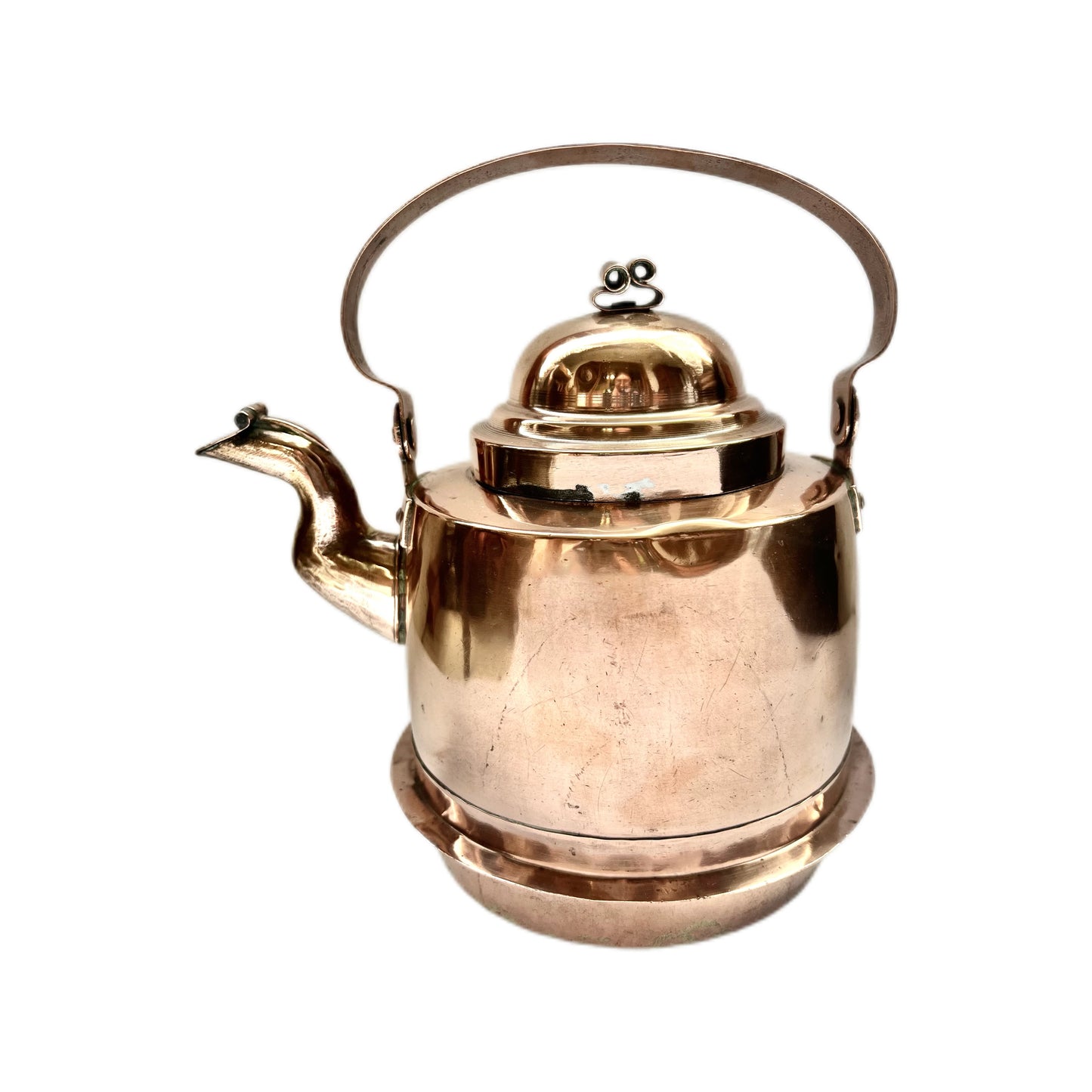 Late 19th century antique Swedish copper teapot, CF Hollstein