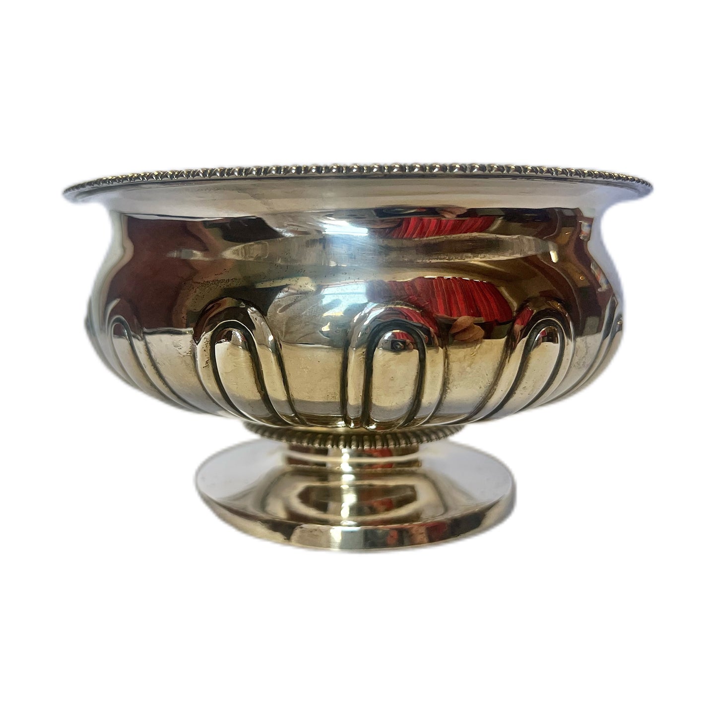 Superb crested George III footed bowl with marks for London, 1812, Samuel Hennell