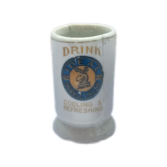 Vintage Deer Brand Orange Crush soda toothpick holder