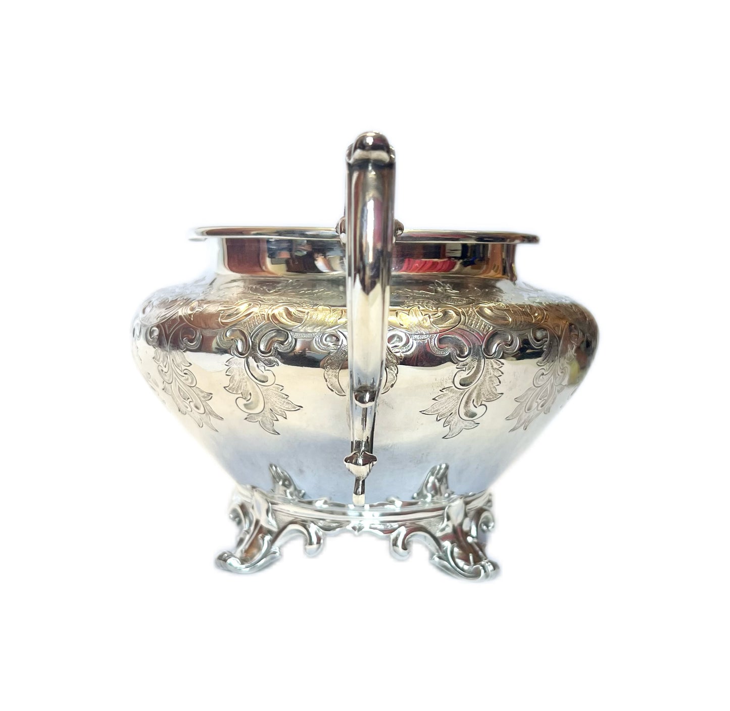Antique Victorian Barnard Brothers sterling silver sugar bowl