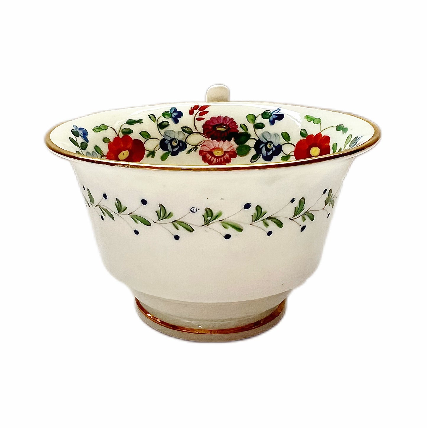 Beautiful early 19th century English Regency period porcelain floral and gilt teacup