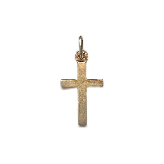 Vintage Italian 9ct gold crucifix pendant