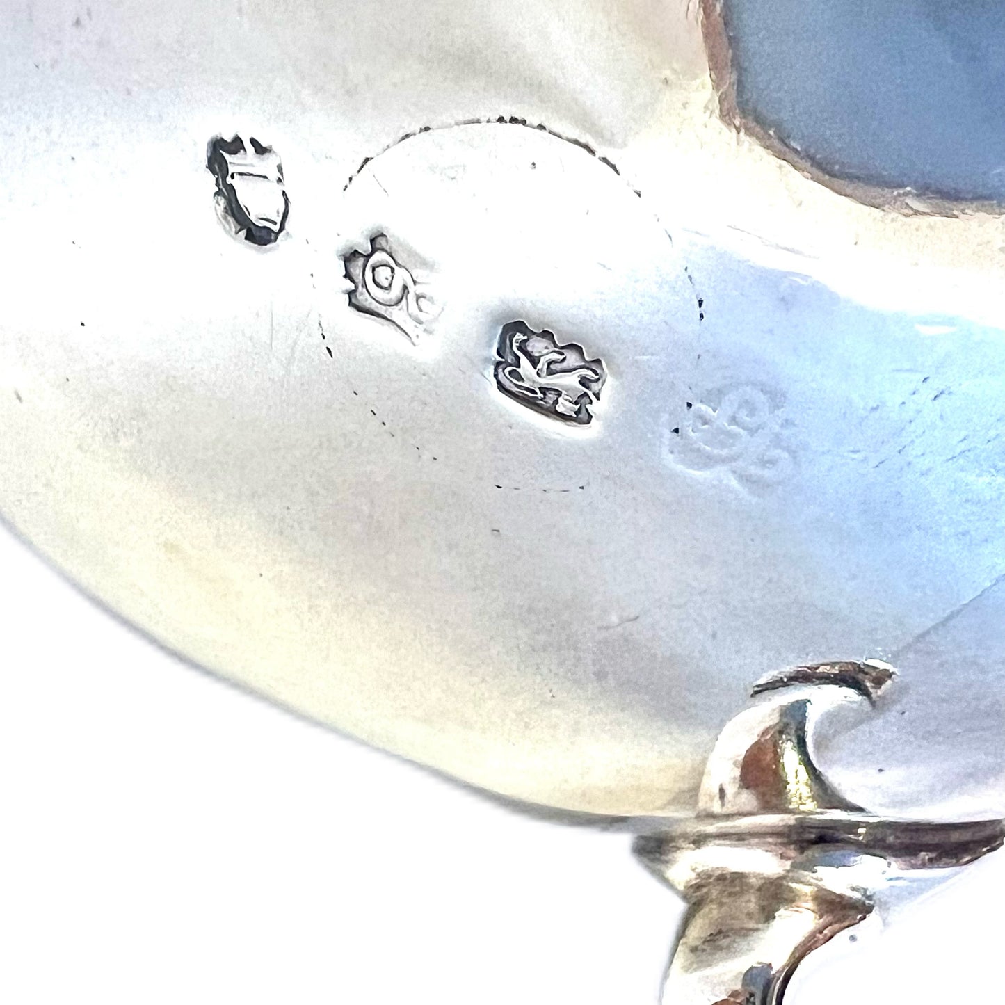 George II sterling silver creamer jug by John Pollock, 1742