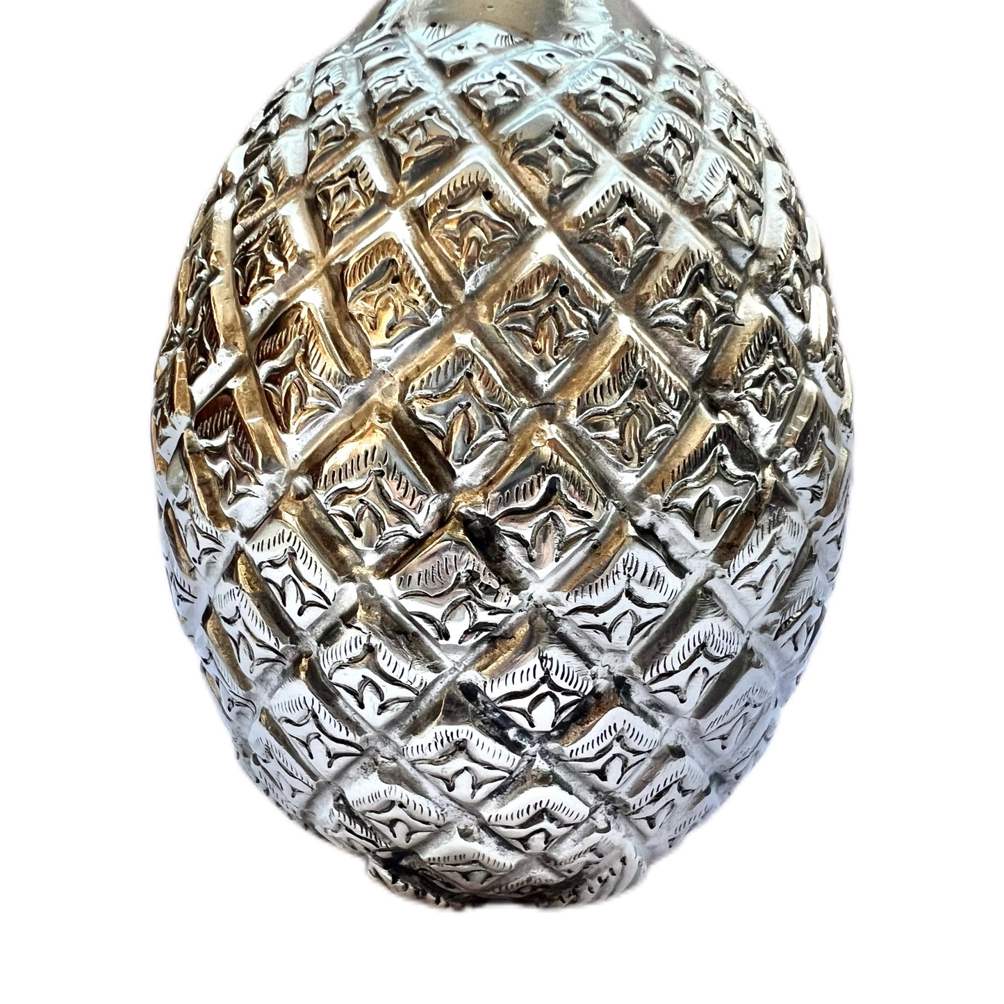 Vintage European midcentury .900 silver pineapple novelty