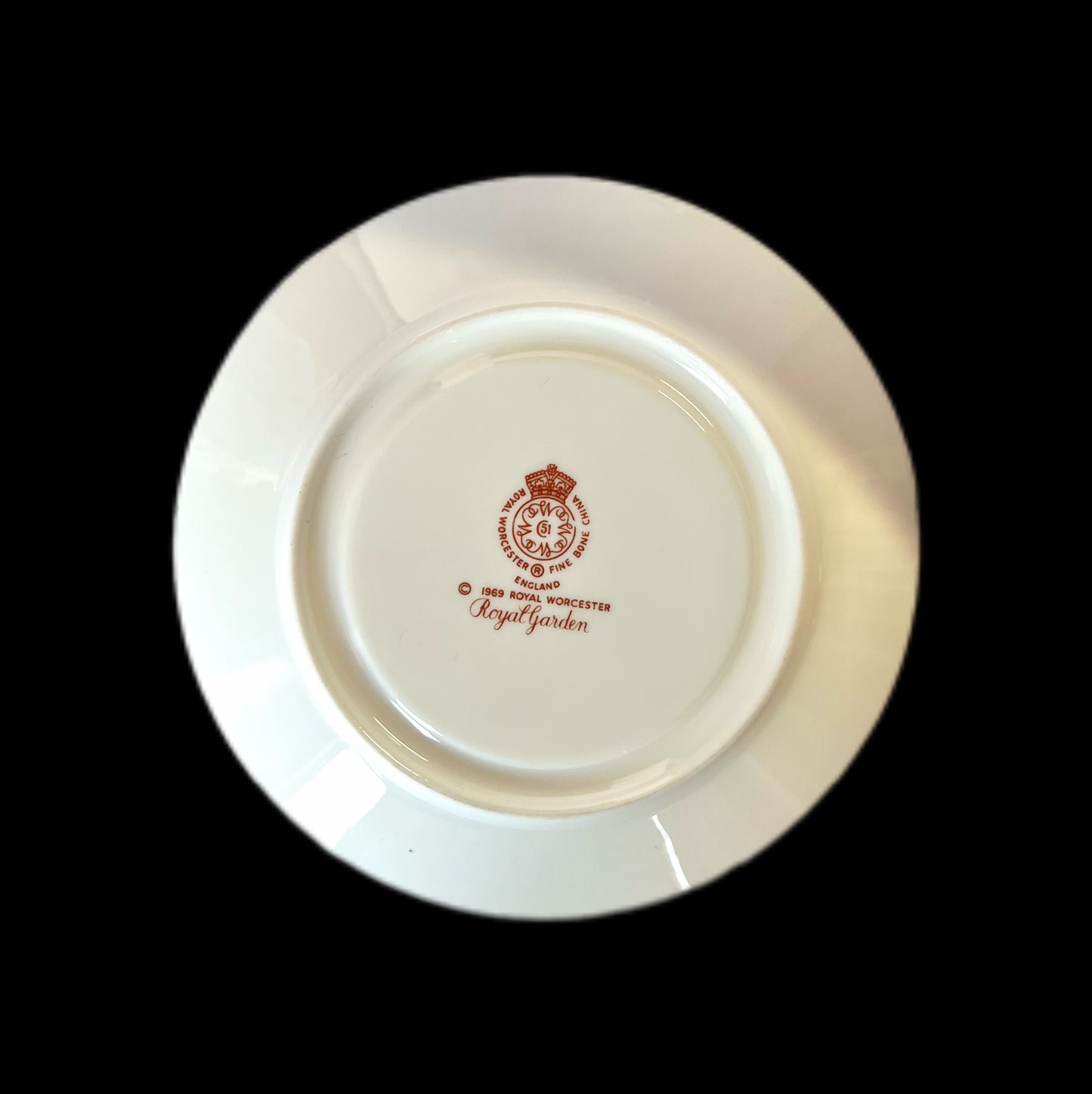 Vintage Royal Worcester Royal Garden bone china tea cup and matching saucer