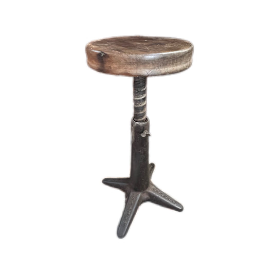 Antique original 1920s Singers industrial machinist’s stool.