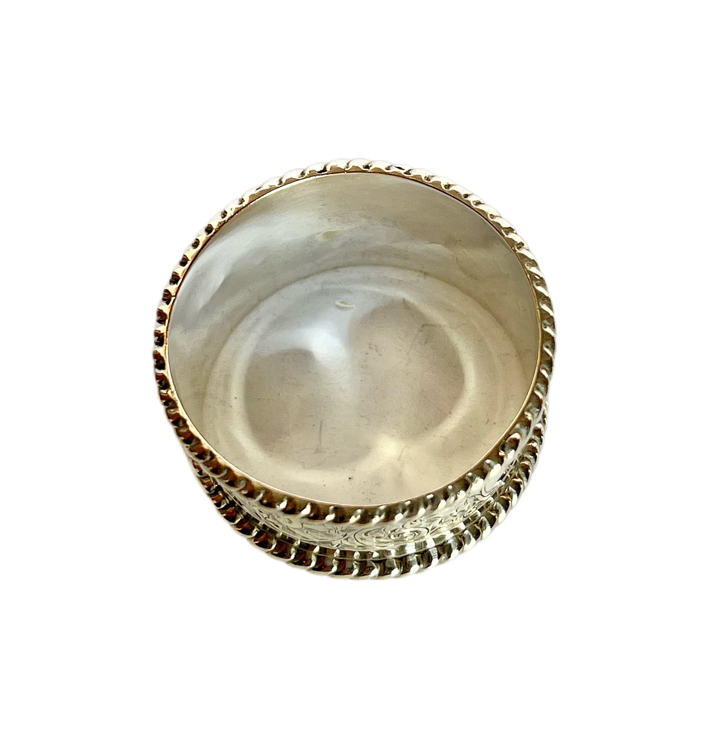 Antique late Victorian sterling silver napkin ring