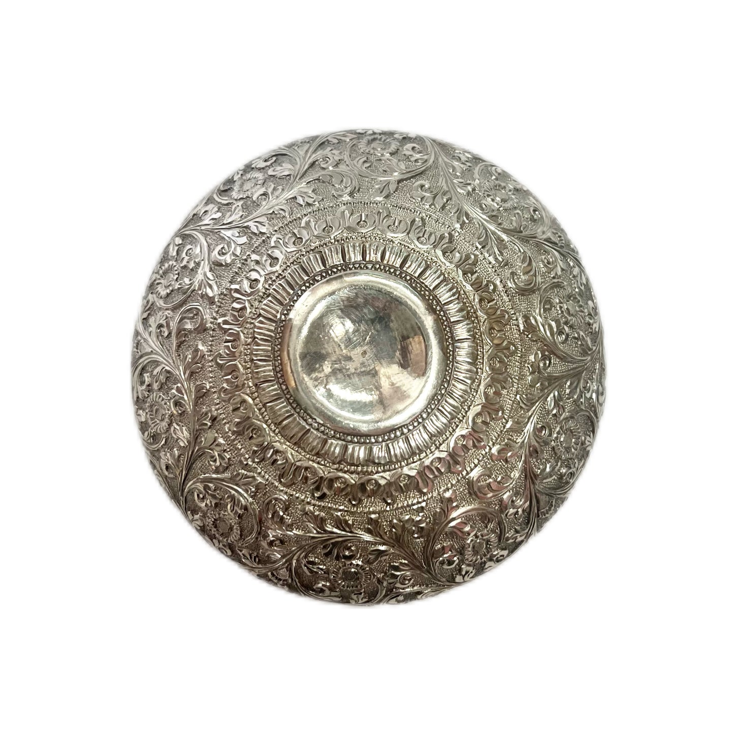 Antique Anglo Indian Raj period Kutch silver jug and bowl