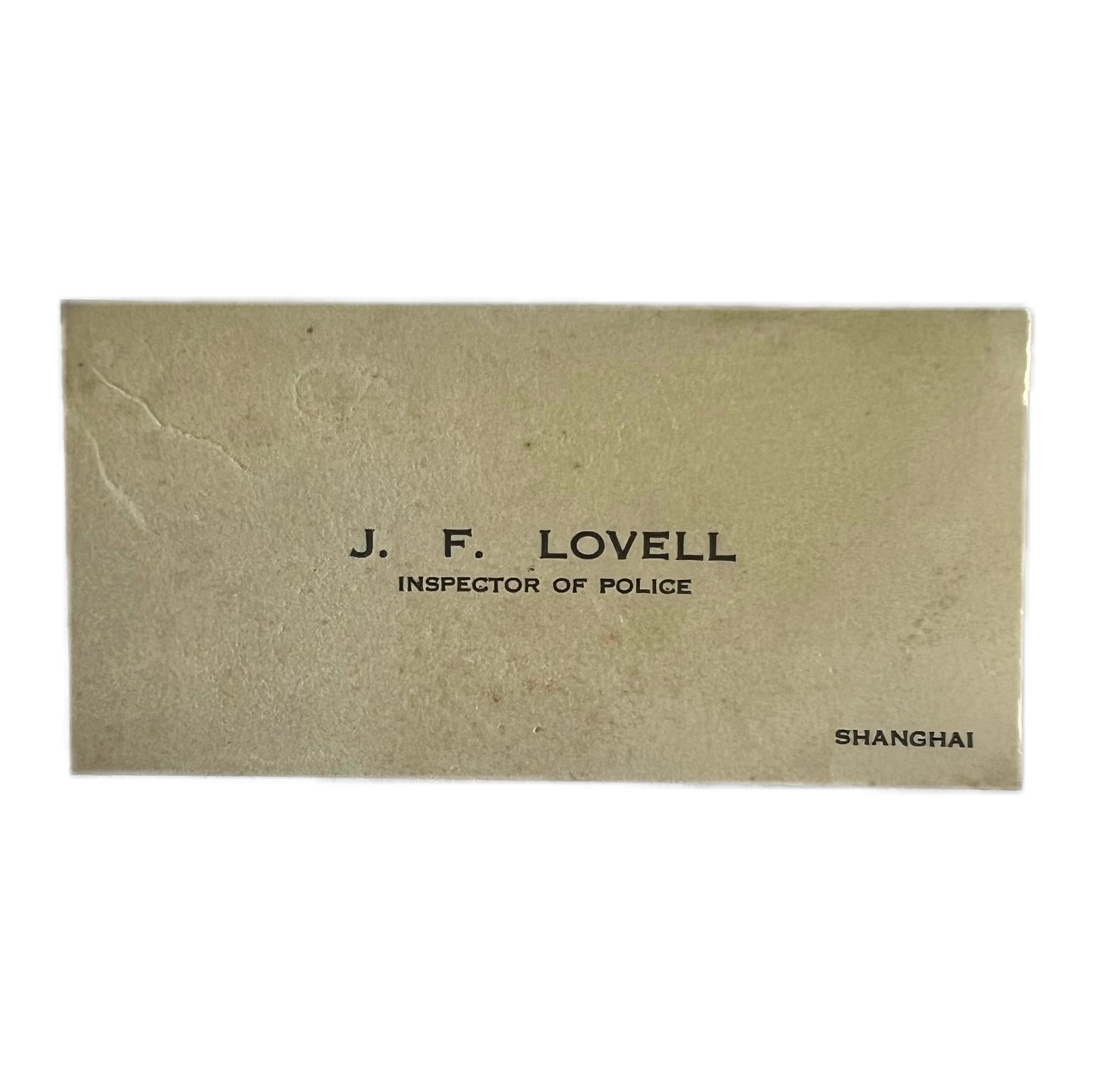 Near antique Chinese export silver Tuck Chang card holder, estate of Shanghai Police Supt. J.F. Lovell