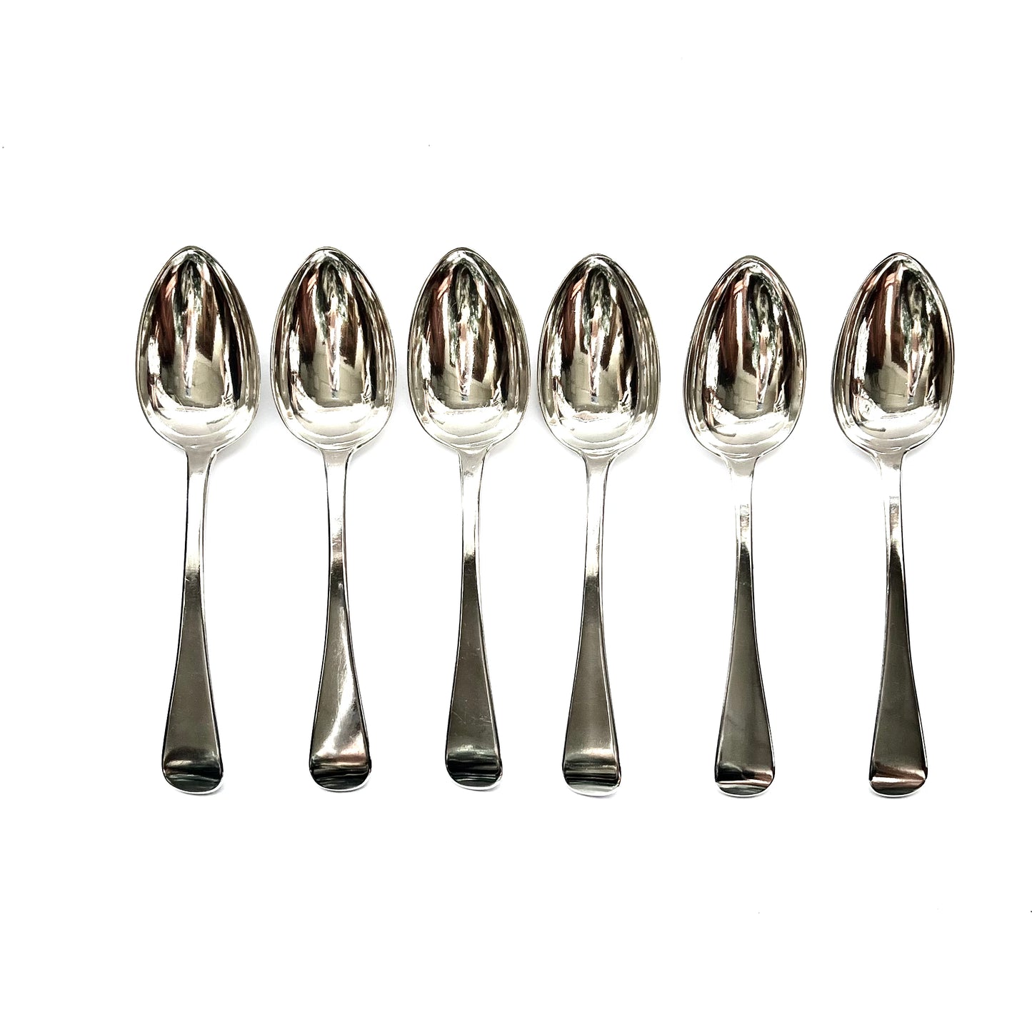 6 George IV sterling silver table spoons in the pattern, with marks for Clement Cheese, 1828, London