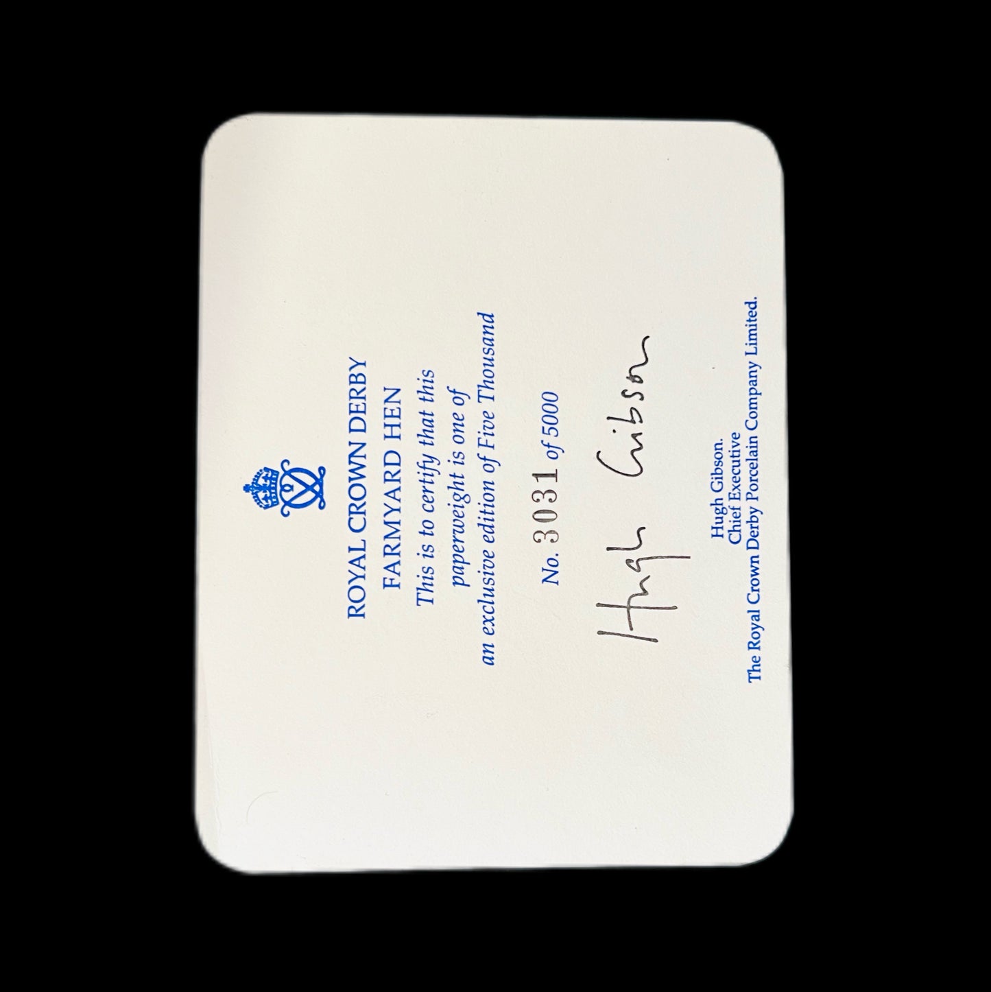 皇家皇冠德比复古“农场母鸡”镇纸摆件，品质上乘