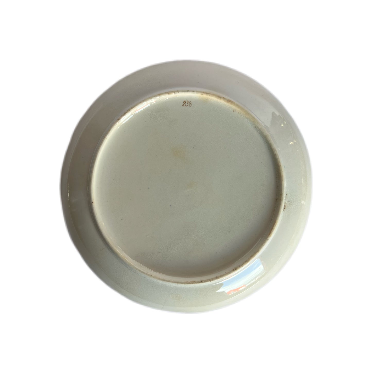 Early 19th century English Regency neo-classical gilt and cream patterned shallow bowl
