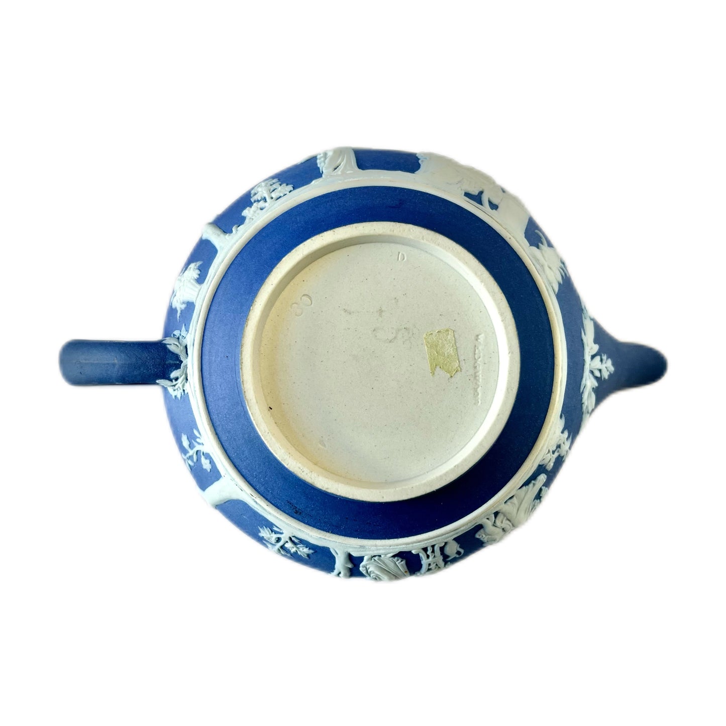 Antique late 19th century Wedgwood cobalt jasperware teapot
