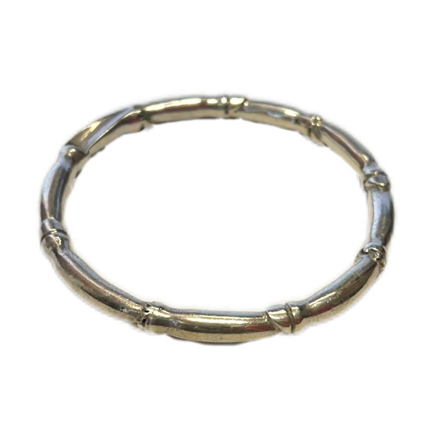 Vintage solid sterling silver bamboo bangle