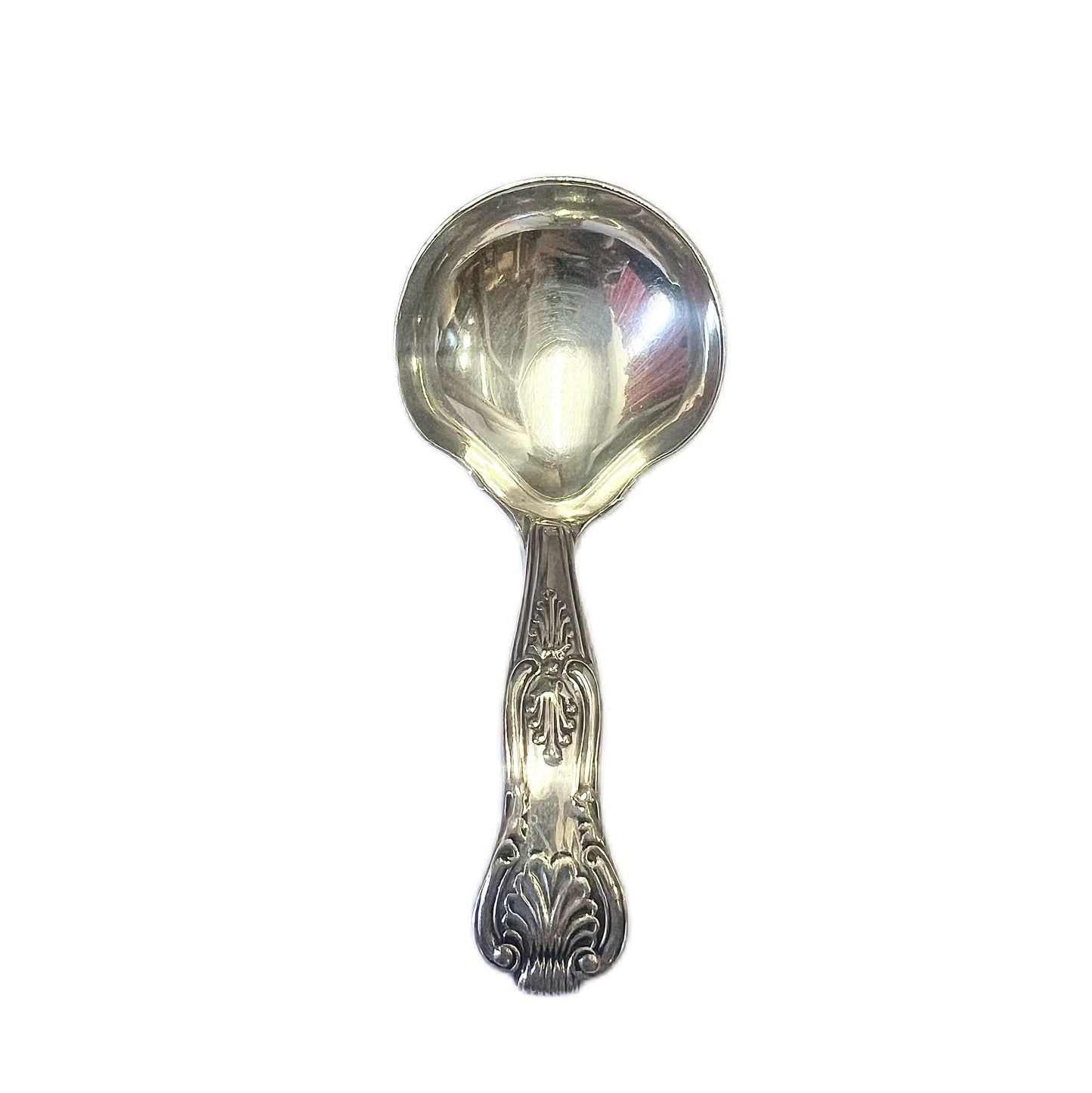 Victorian double-struck Kings Pattern tea caddy spoon