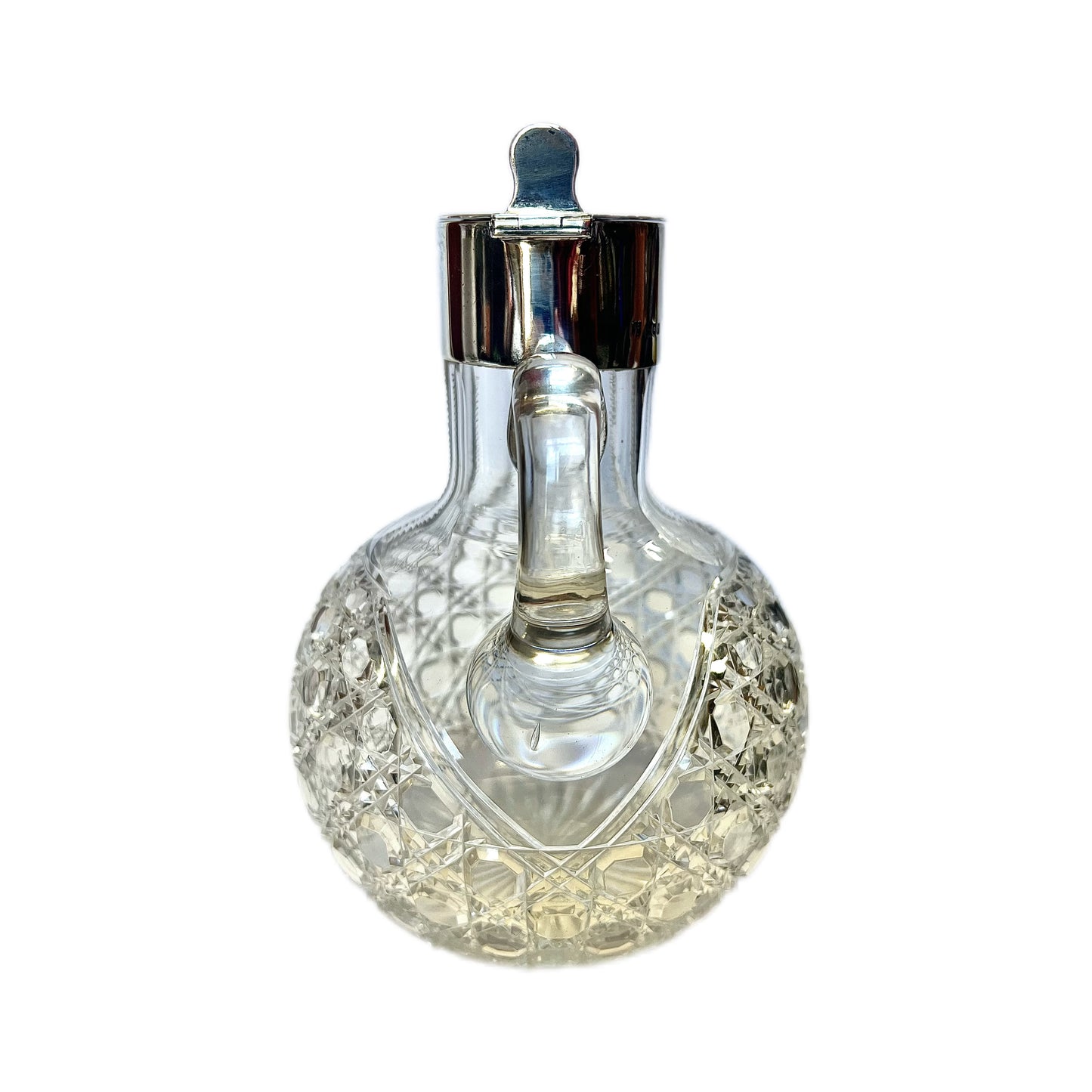 Late Victorian sterling silver and cut glass claret jug, London, 1897, William Gibson & John L. Langman