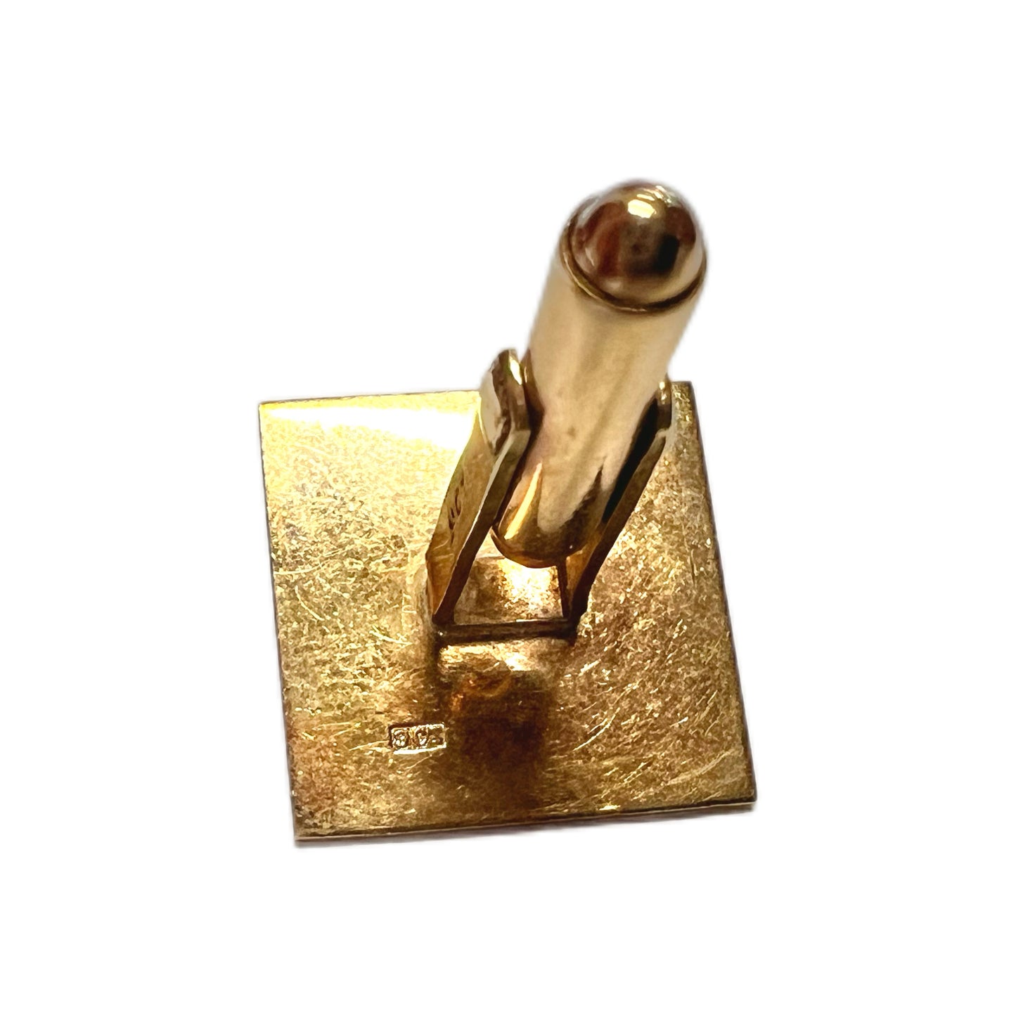 Vintage 9ct yellow gold and lapis cufflinks