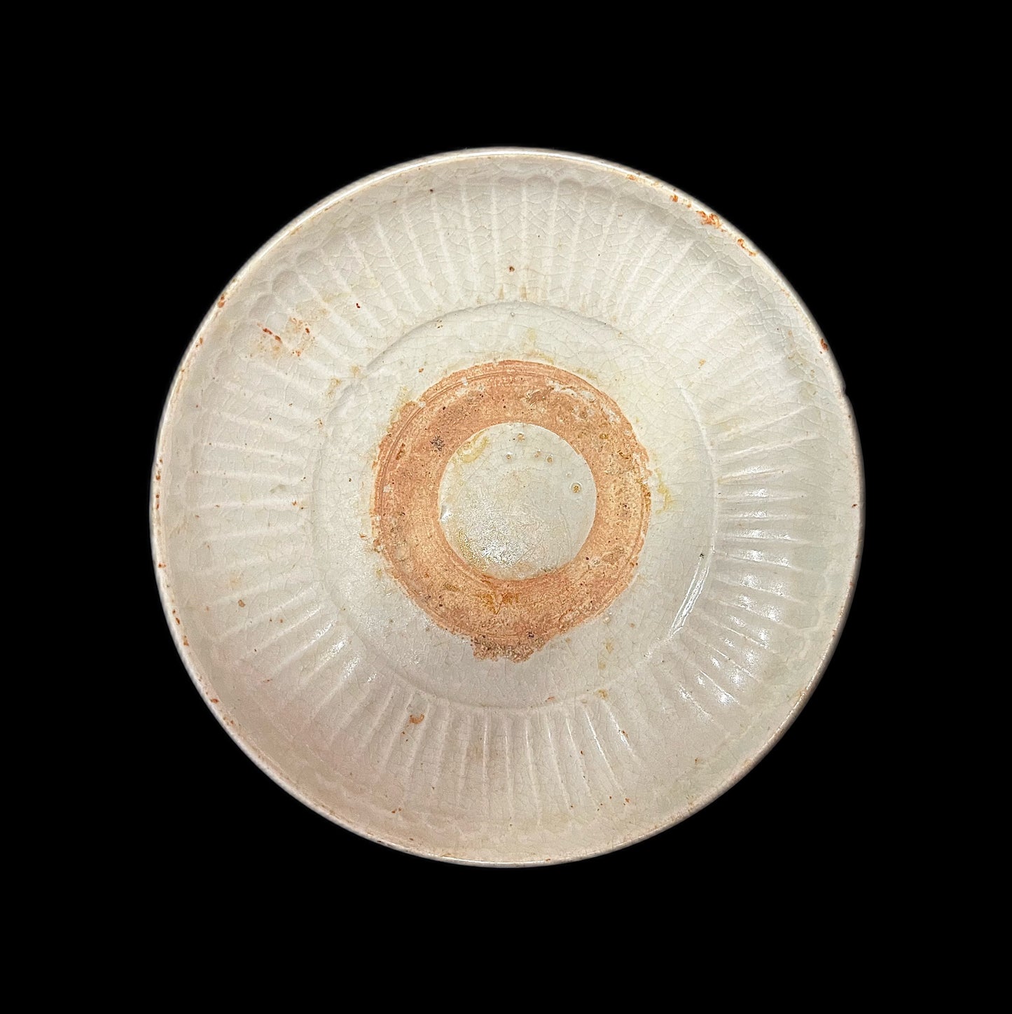 Antique Song dynasty Qingbai fluted dish