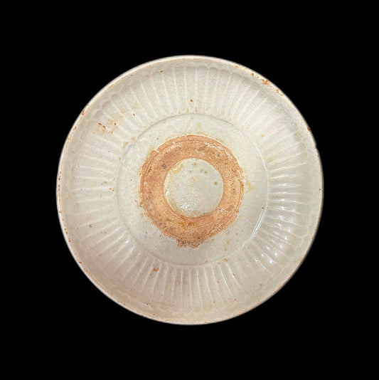 Antique Song dynasty Qingbai fluted dish