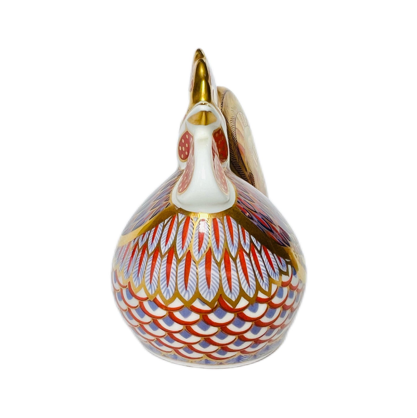 二级品相的复古皇家皇冠德比“公鸡”镇纸摆件