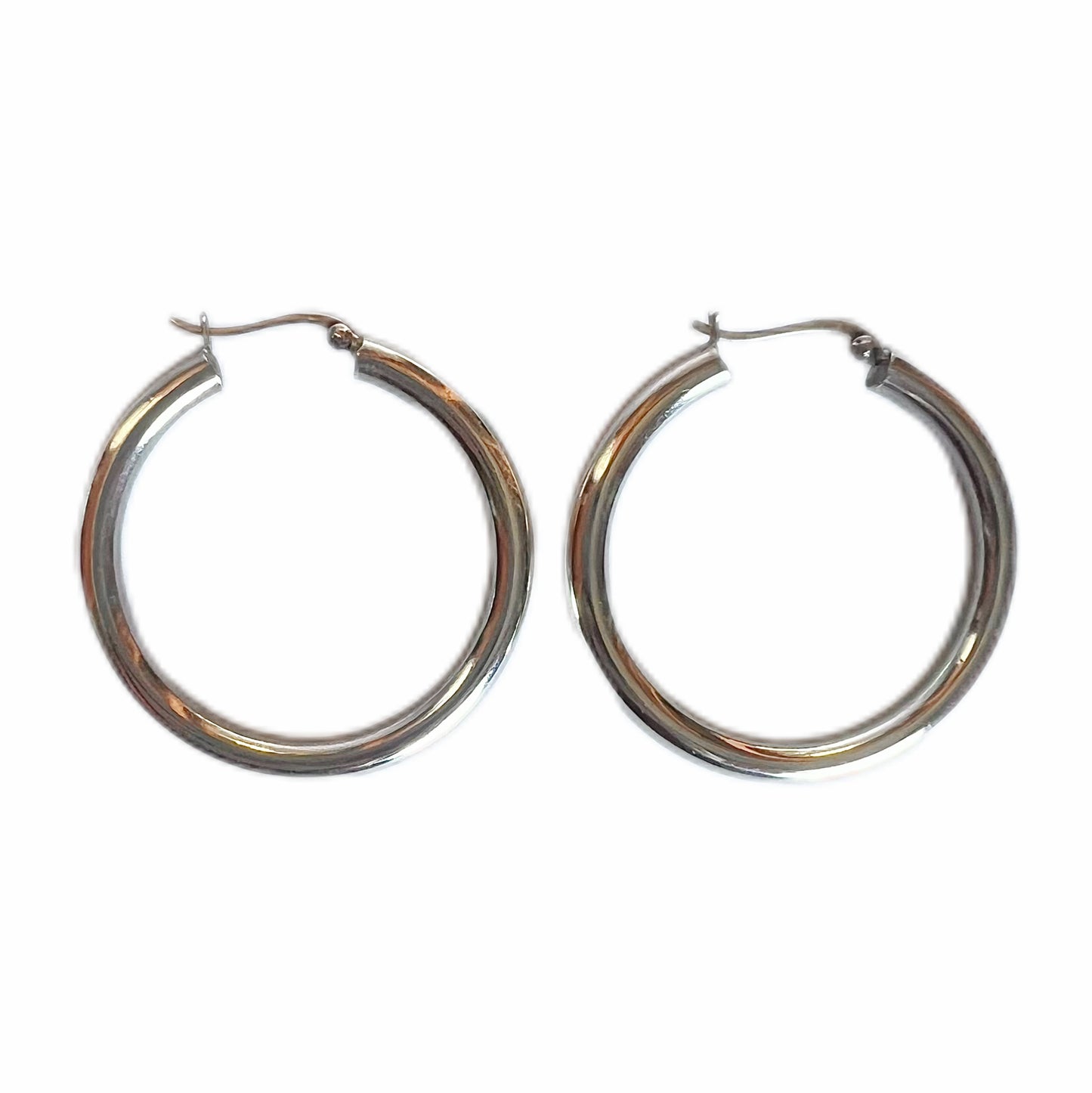 Vintage sterling silver hoop earrings