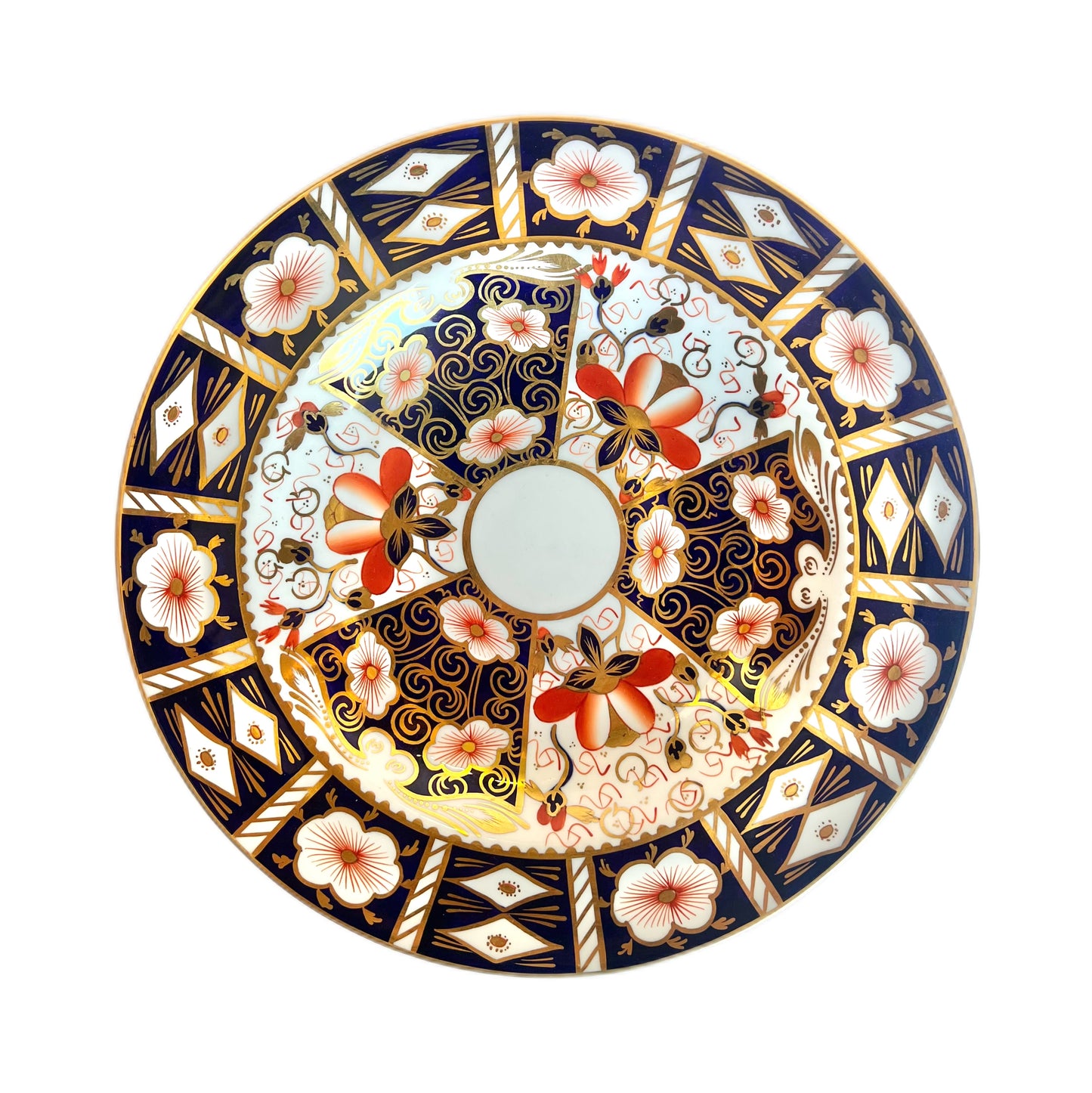 Antique Royal Crown Derby Traditional Imari soup plate circa 1912