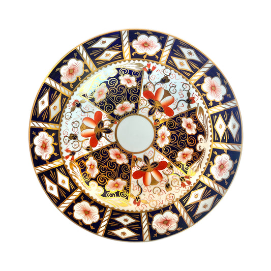 Antique Royal Crown Derby Traditional Imari soup plate circa 1912
