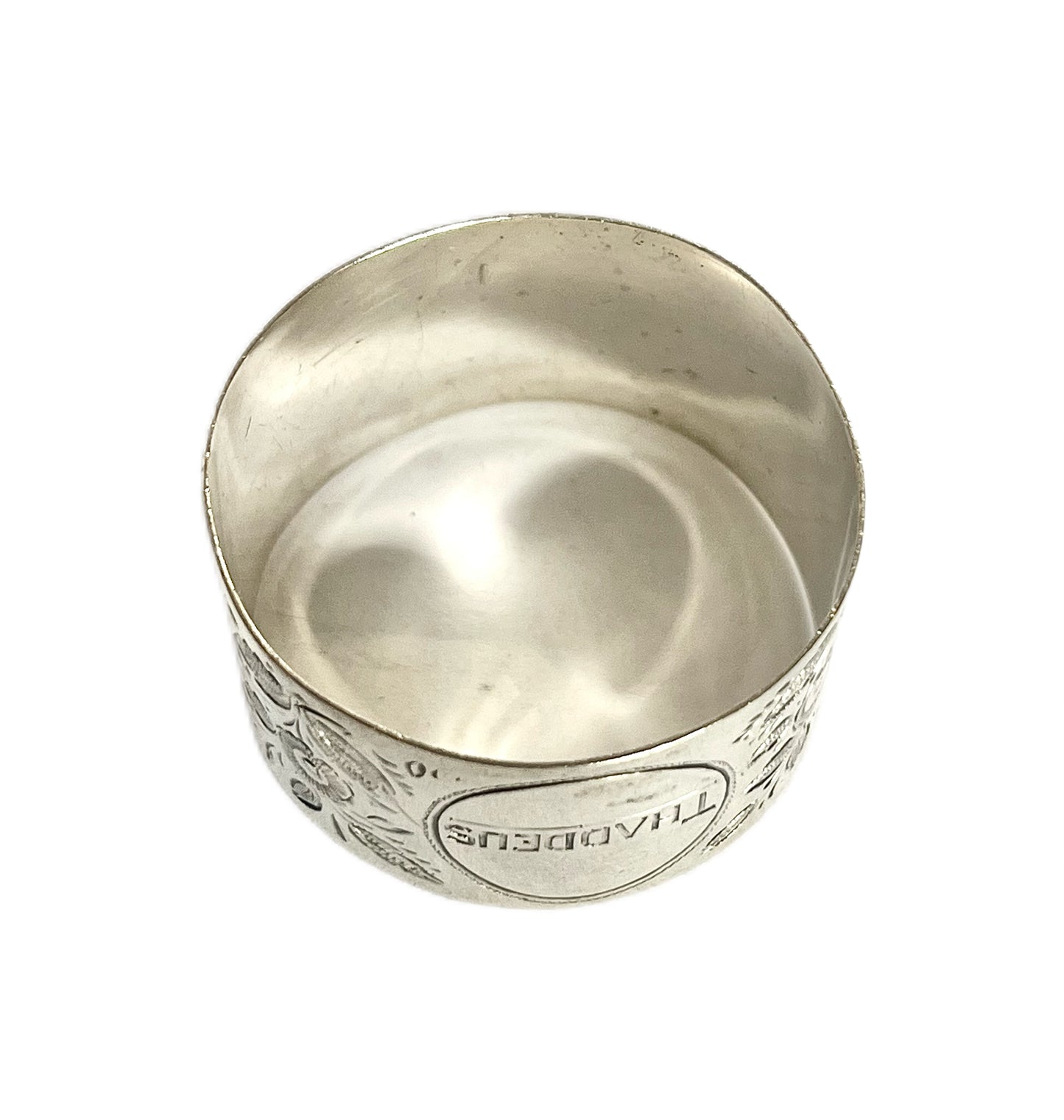Antique Edwardian sterling silver napkin ring