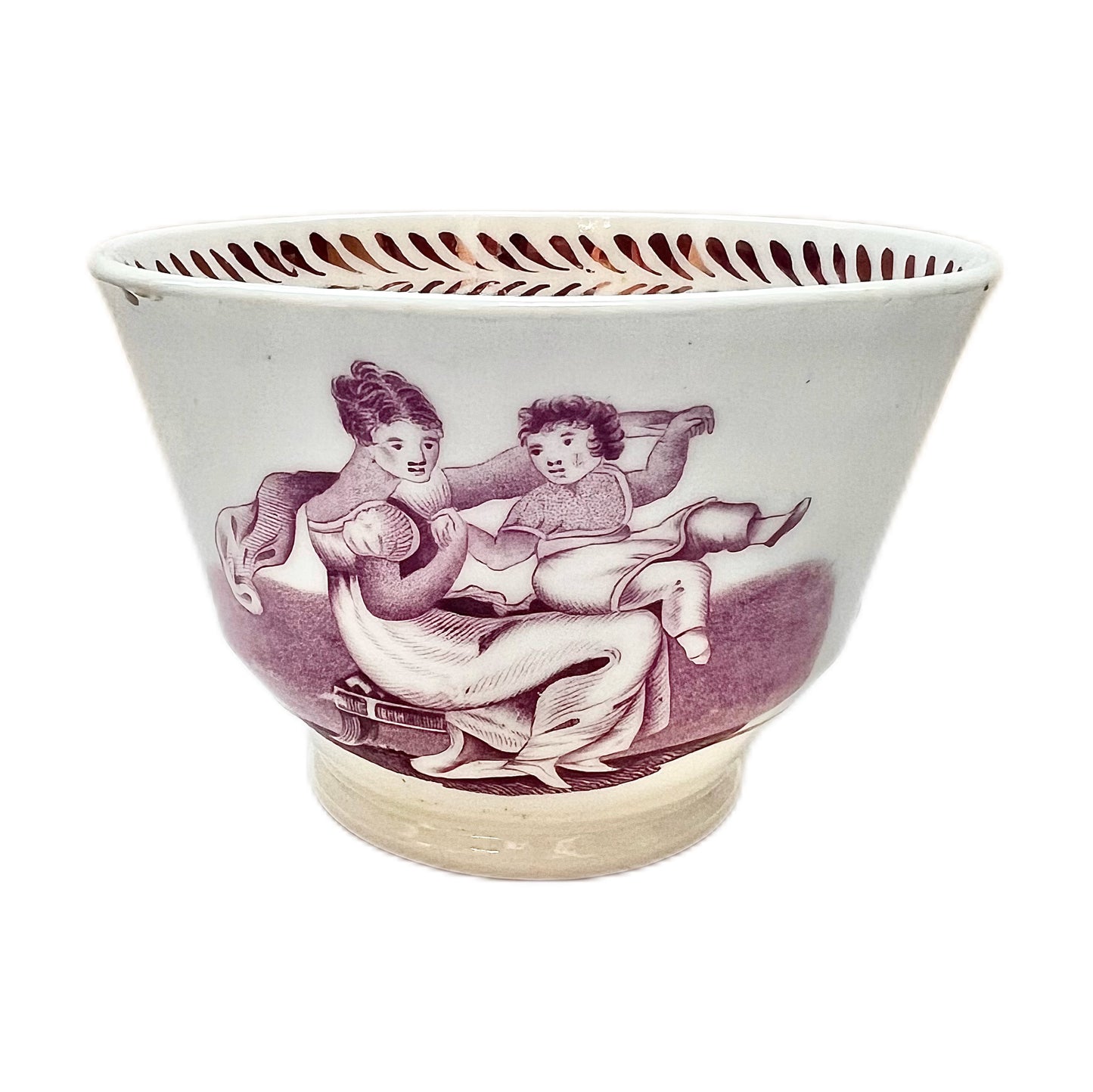 Antique Miles Mason English tea bowl and matching saucer c 1810