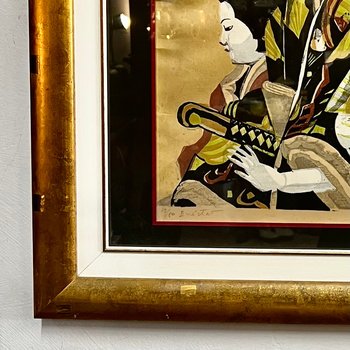 Superb Showa period ukiyo-e by Sekino Jun’ichiro (1914-1988) circa 1950, “Eizo and Matsu-o-maru - Bunraku”.