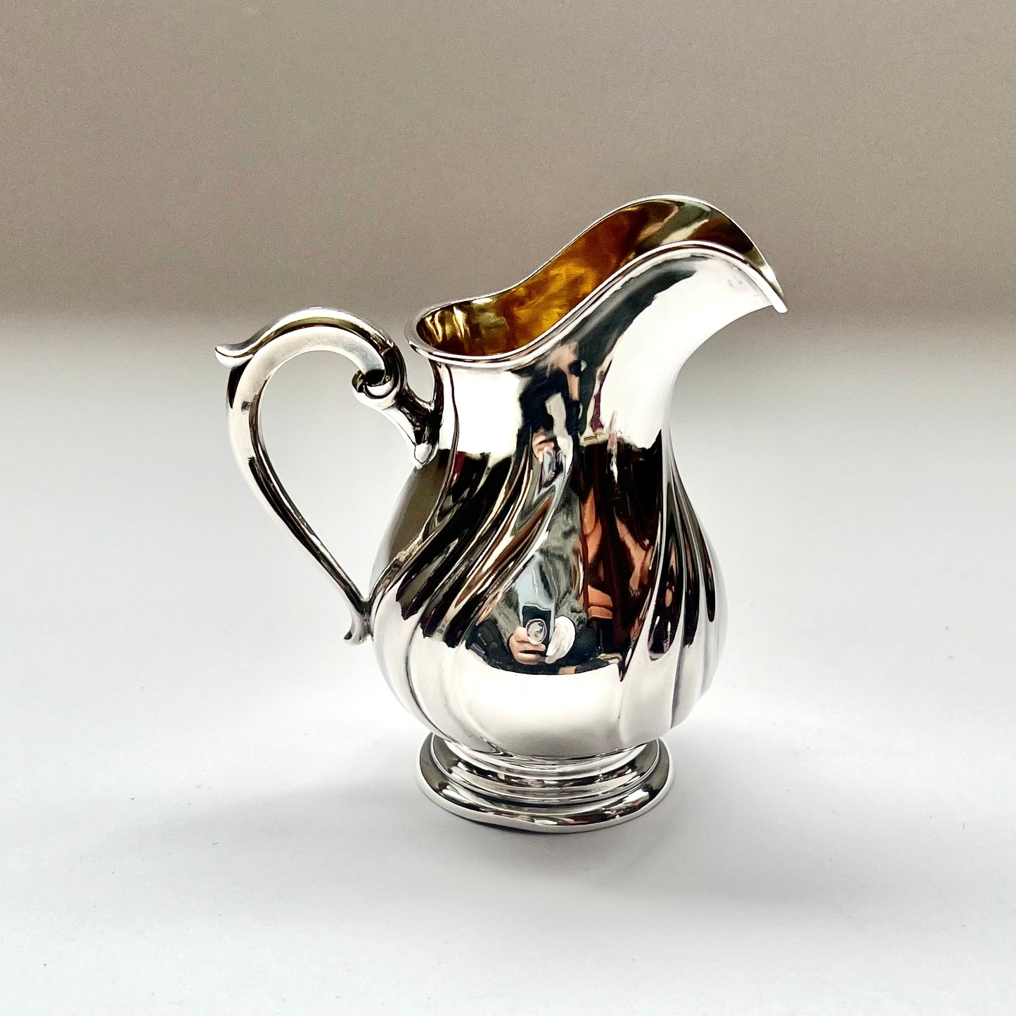 Fine antique Continental European early 20th century sterling silver creamer jug