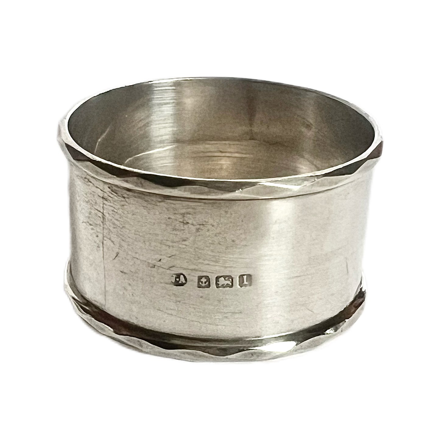 Antique George V sterling silver napkin ring