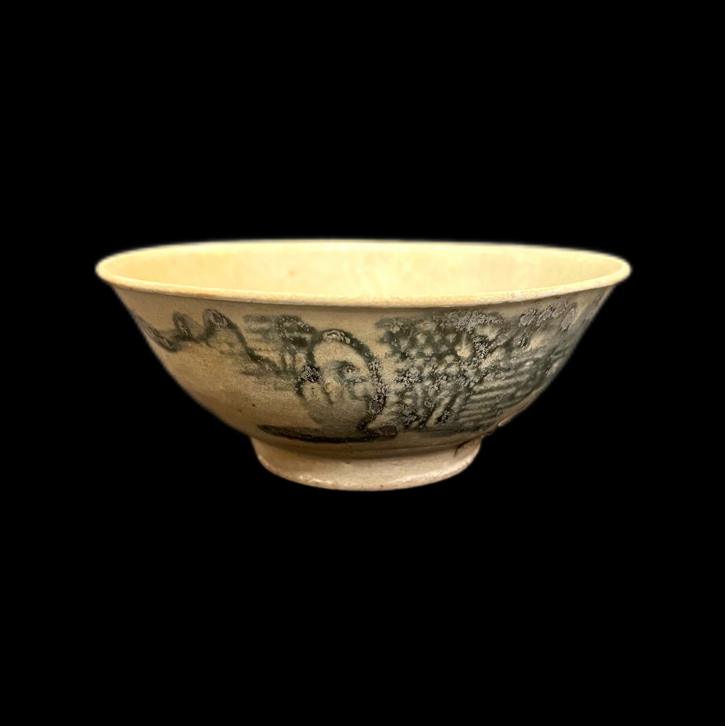 1822 Tek Shing shipwreck pottery bowl, antique Chinese Qing period blue and white ware