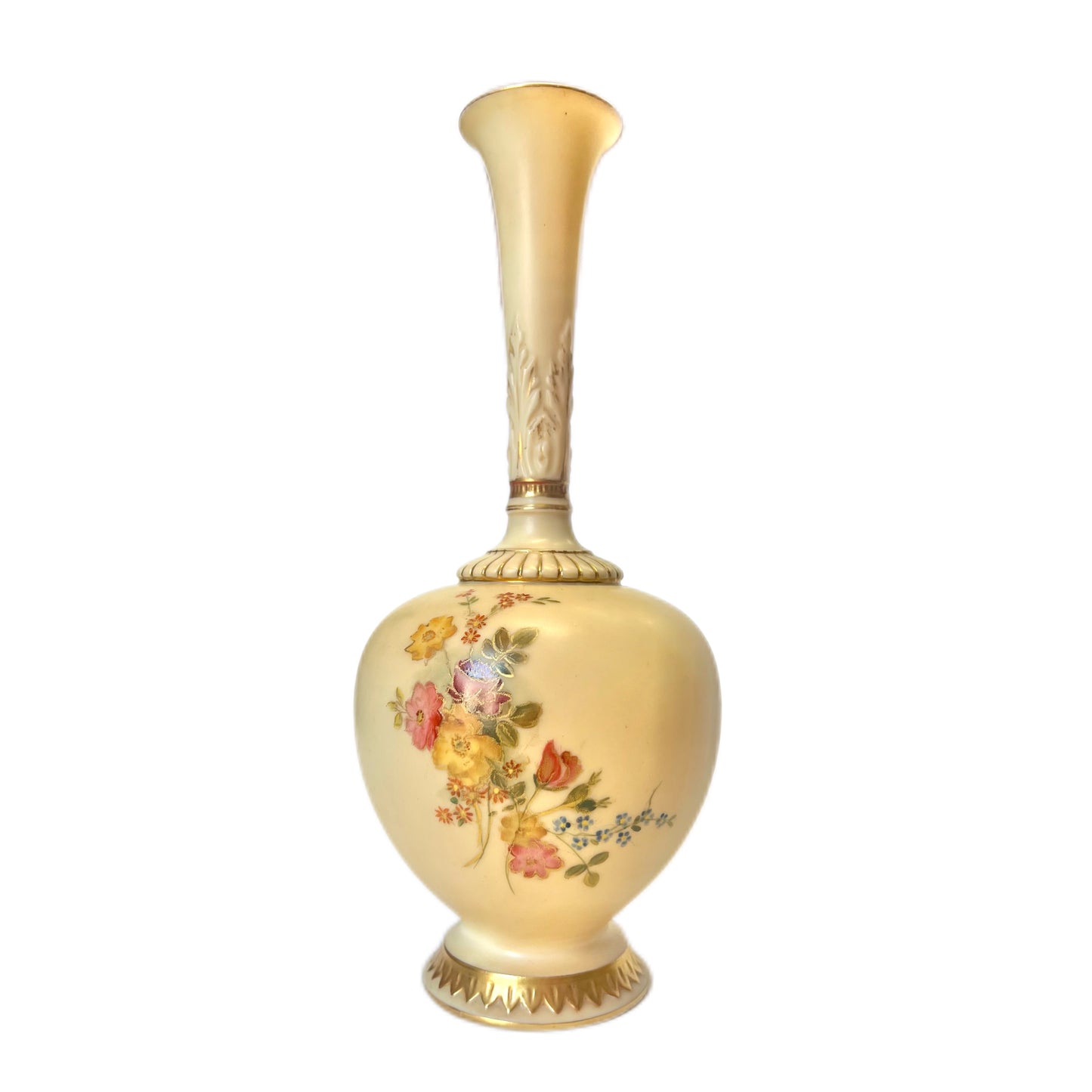 Antique Victorian Royal Worcester Blush Ivory vase circa 1900