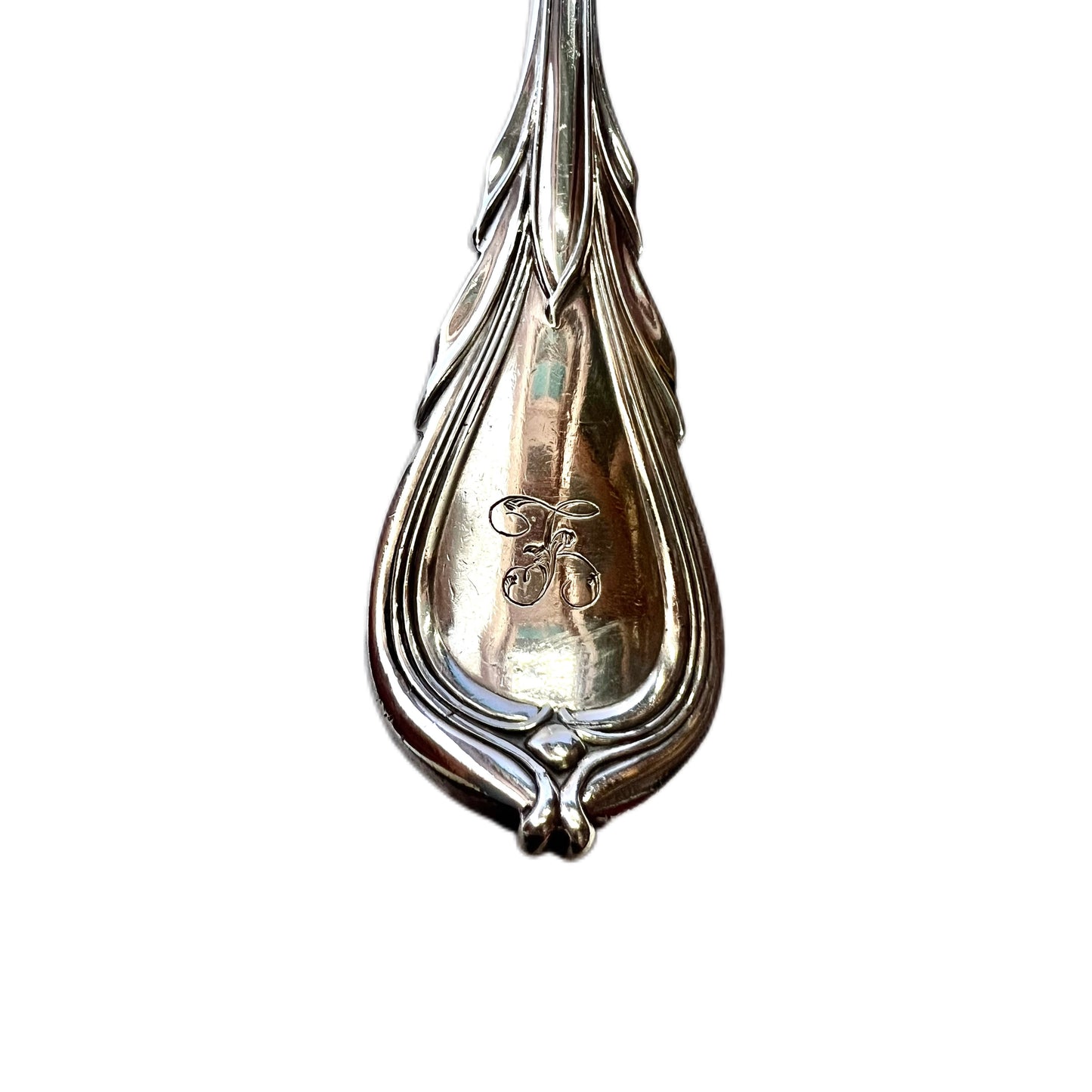 Antique Chawner & Co Victorian sterling silver Lily pattern tablespoon