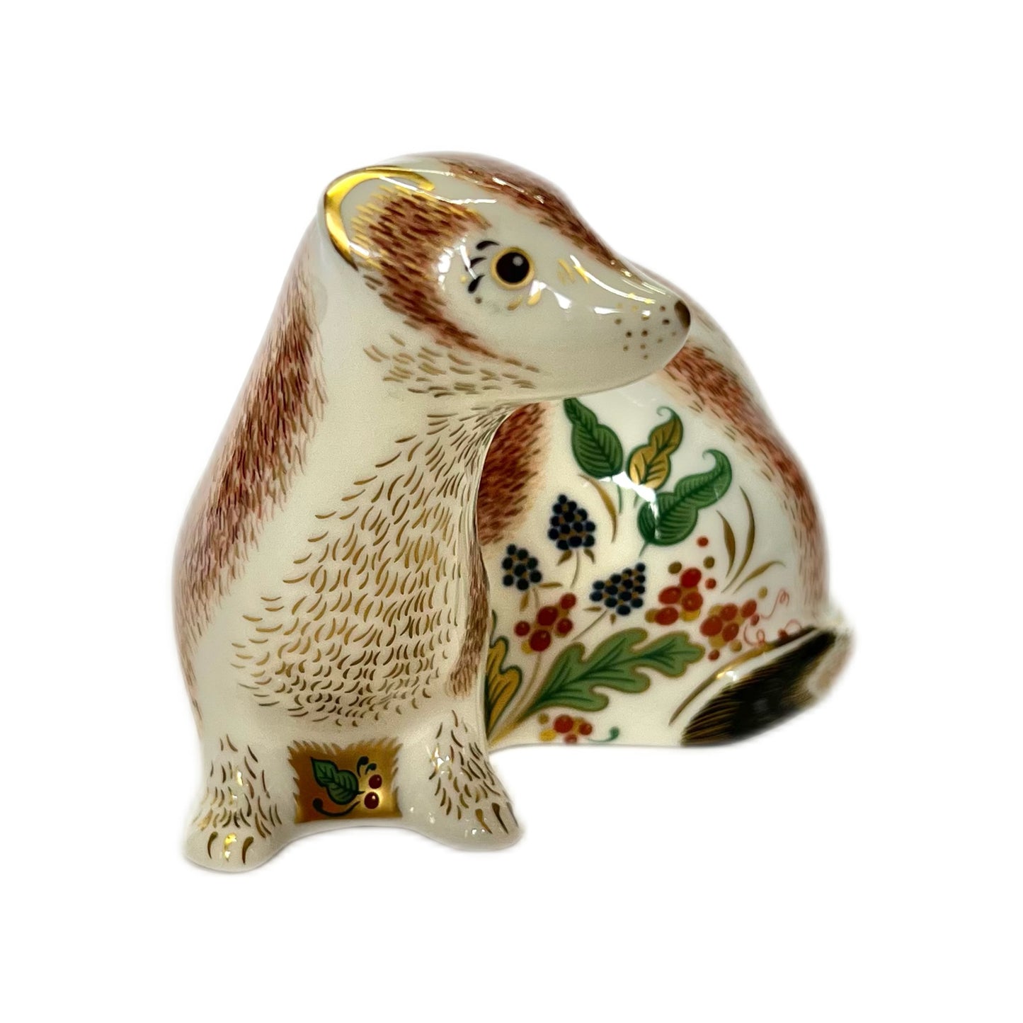 Vintage Royal Crown Derby ‘Southwell Stoat’ paperweight figurine, 1 st quality