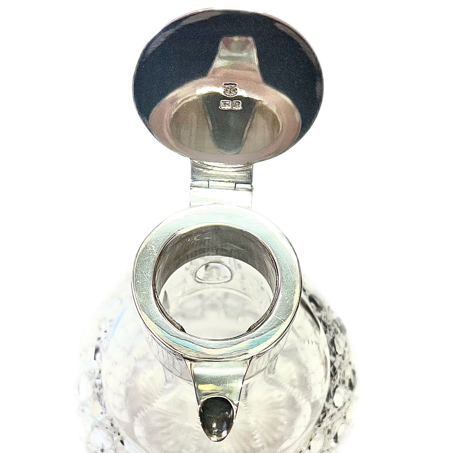 Late Victorian sterling silver and cut glass claret jug, London, 1897, William Gibson & John L. Langman