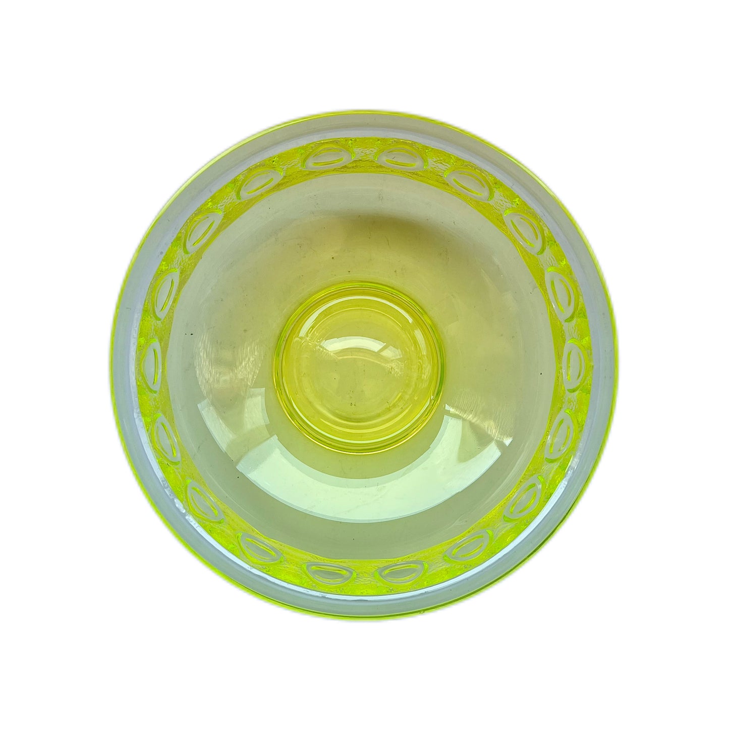 Rare midcentury modern uranium glass bowl by Riihimäki / Riihimäen Lasi glassworks, 1960s