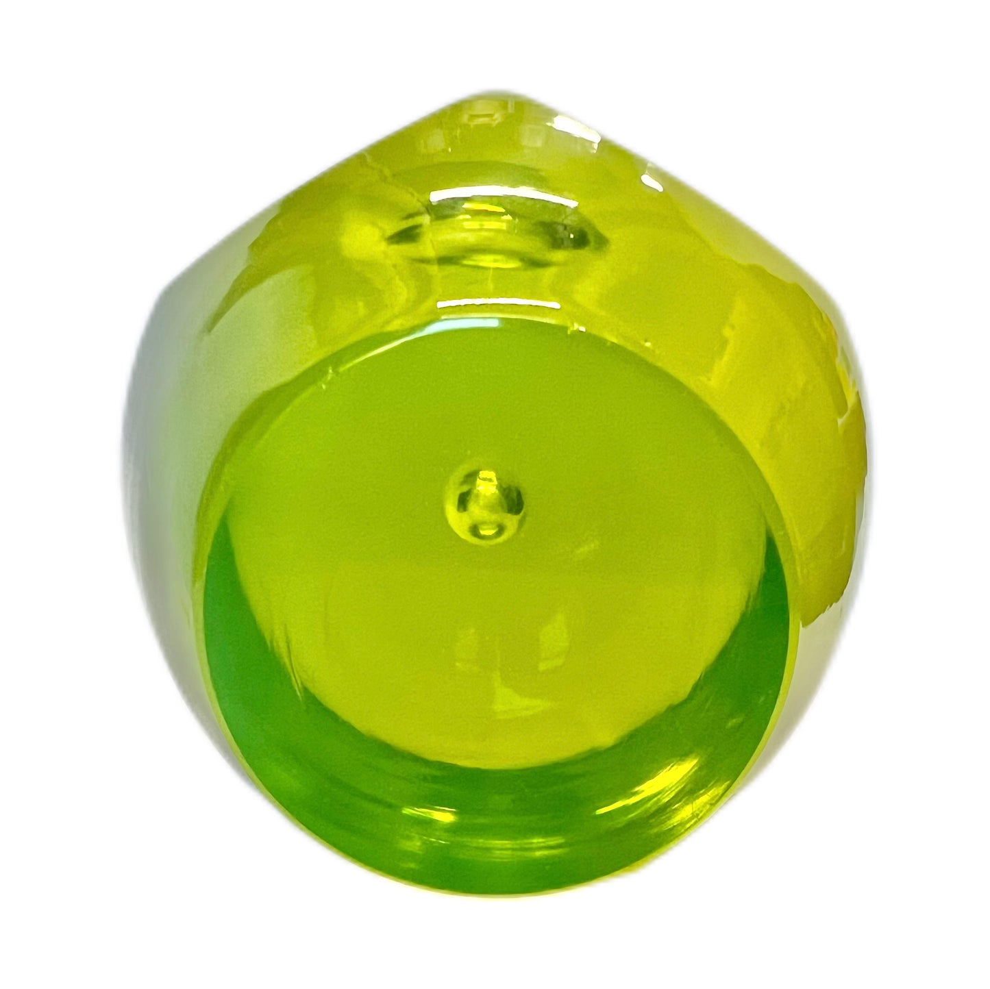 Vintage midcentury hand-blown uranium glass owl paperweight