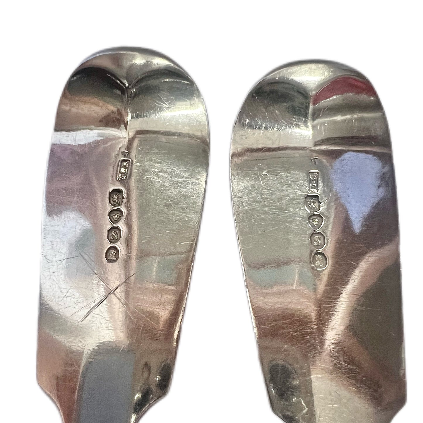 Pair of William IV sterling silver serving spoons, London, 1833, Adey Bellamy Savory