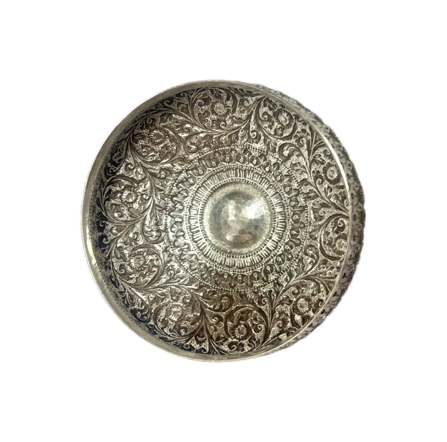 Antique Anglo Indian Raj period Kutch silver jug and bowl