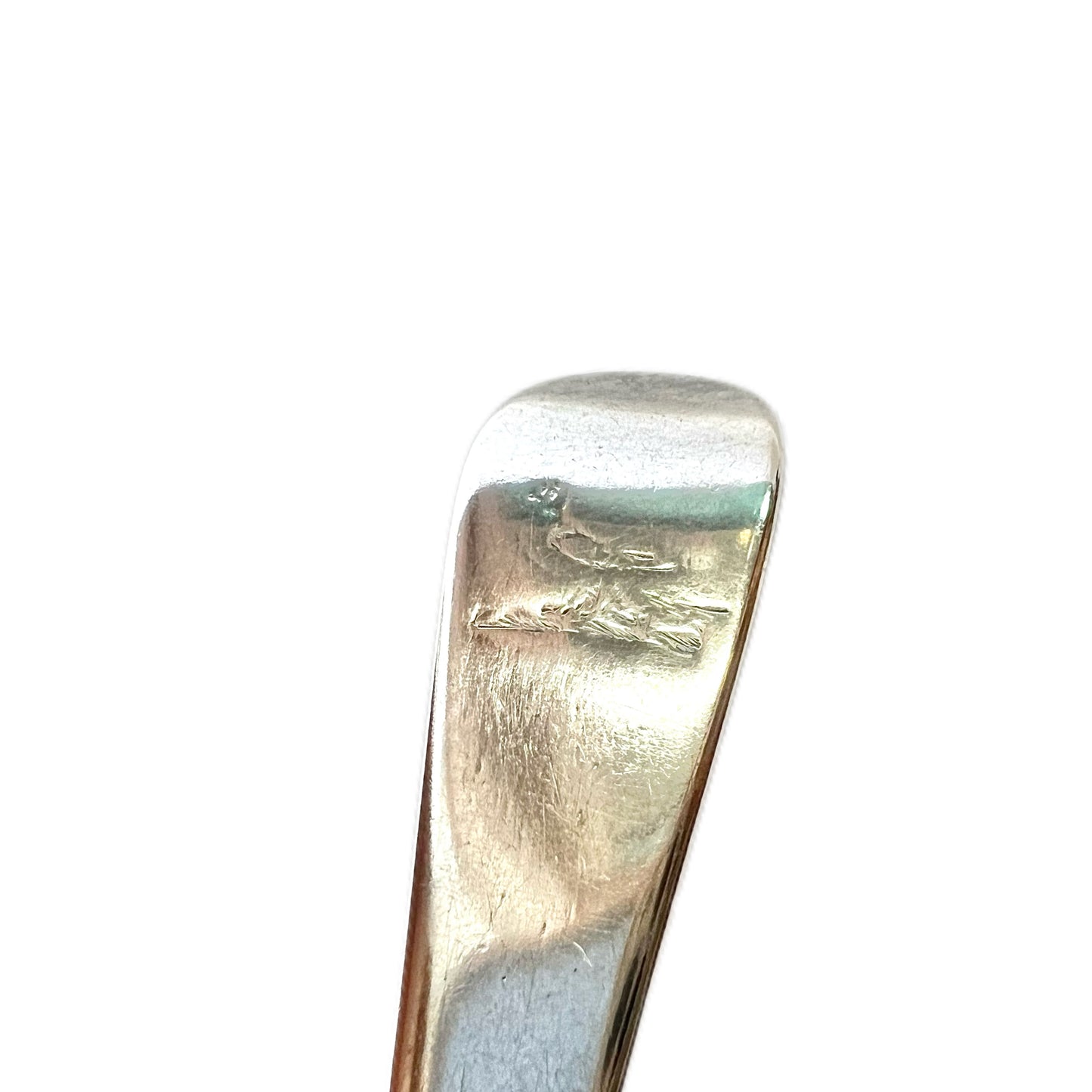 Antique George III sterling silver crested tablespoon, George Smith IV.